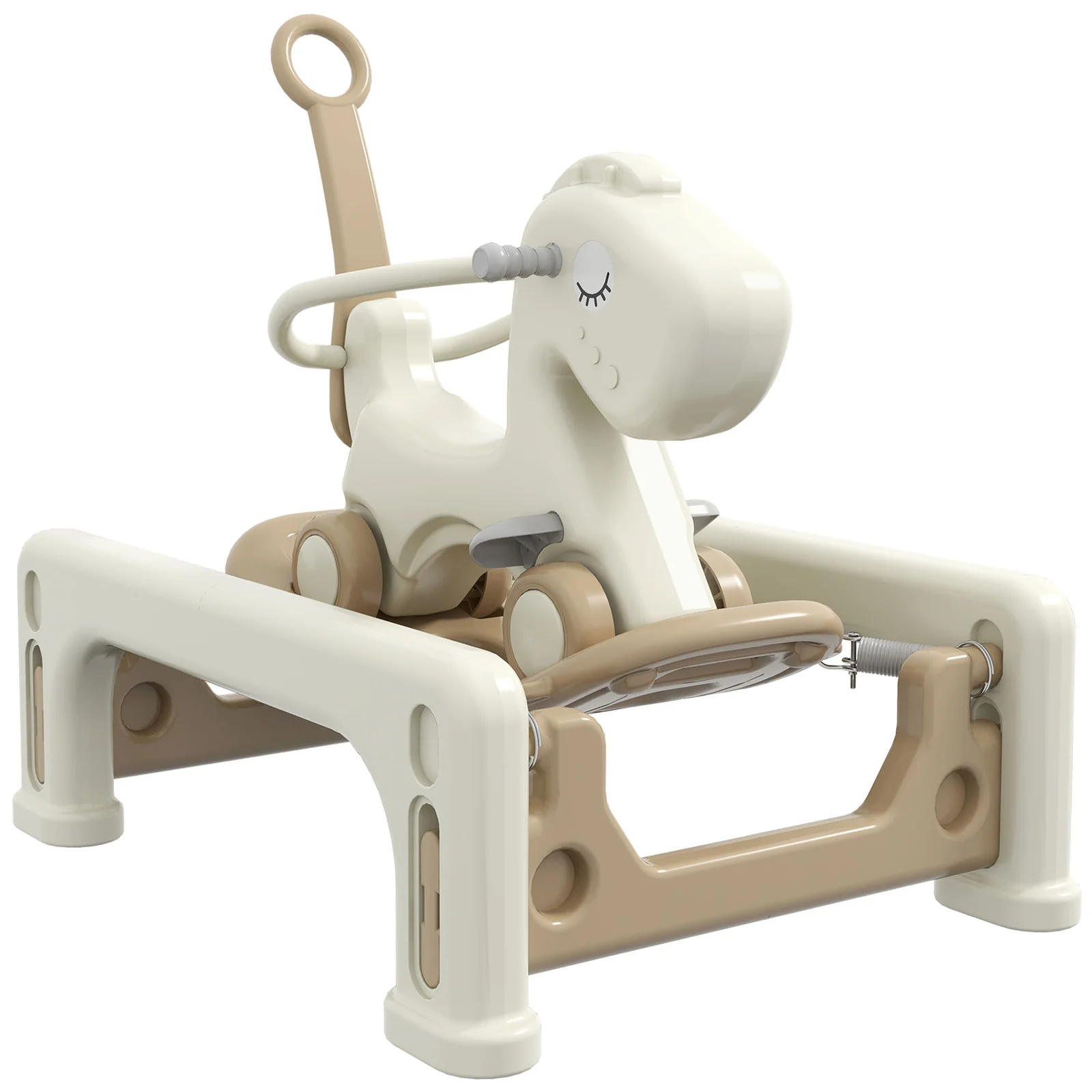 5-in-1 Rocking Horse with Spring Ride for Toddlers Ages 1-6 Years