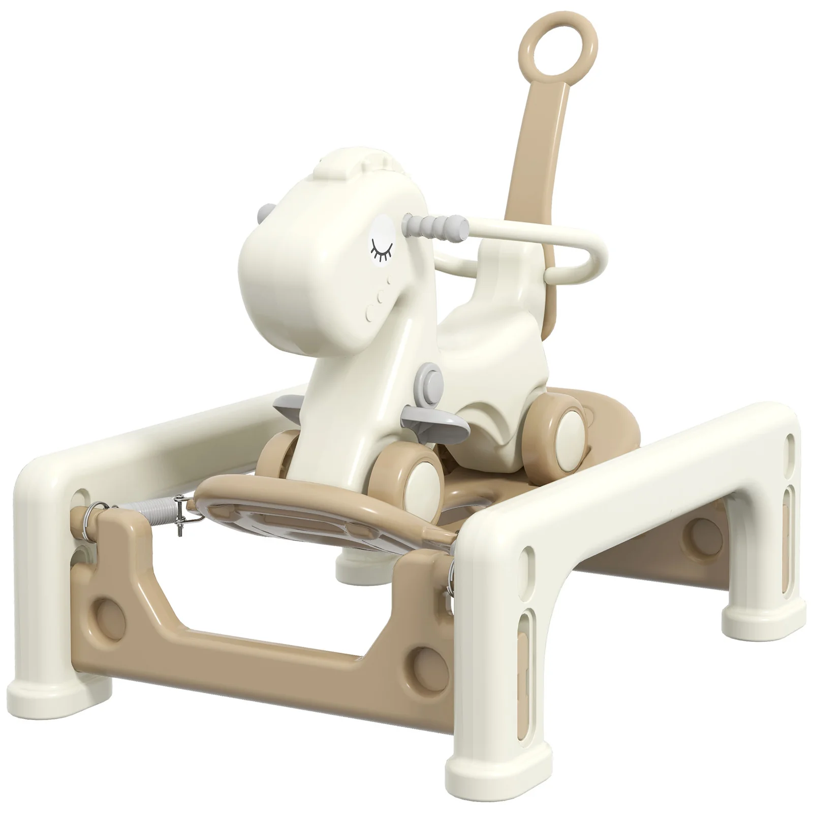 5-in-1 Rocking Horse with Spring Ride for Toddlers Ages 1-6 Years - Image 8