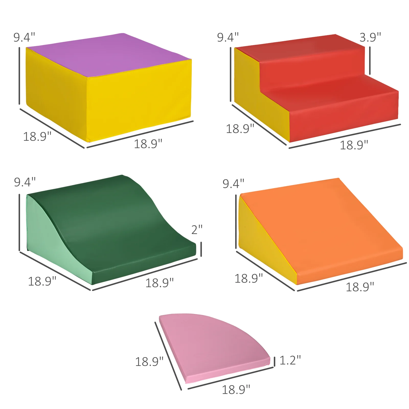 6-Piece Soft Foam Climbing Blocks Set for Toddlers Ages 1-3 - Image 7