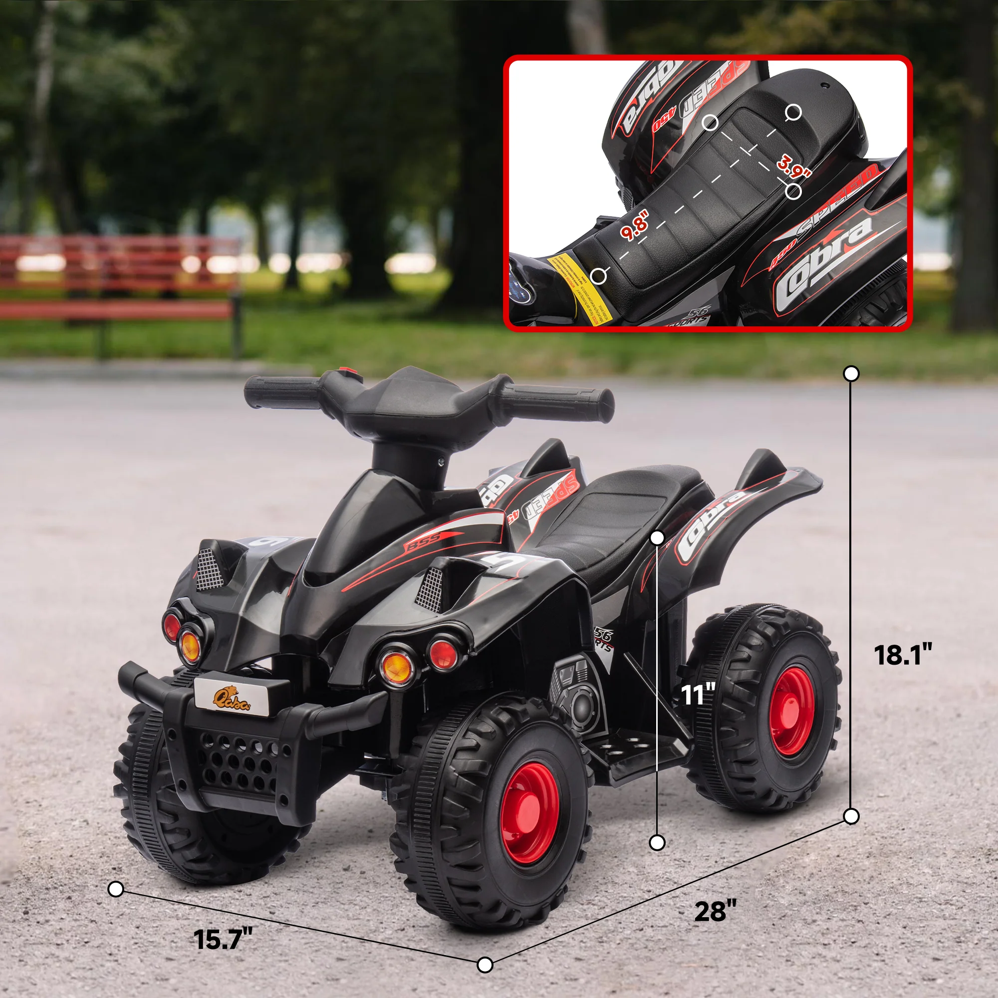 6V Kids ATV 4-Wheeler Quad Car with Music for Ages 2-6 Years - Image 14