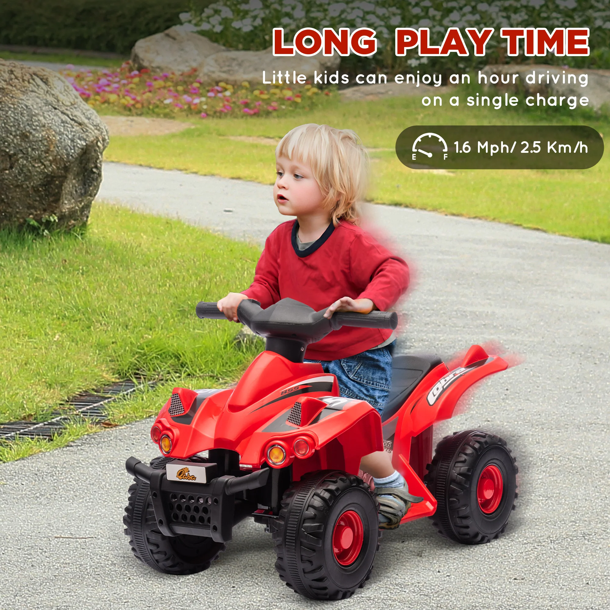 6V Kids ATV 4-Wheeler Quad Car with Music for Ages 2-6 Years - Image 6