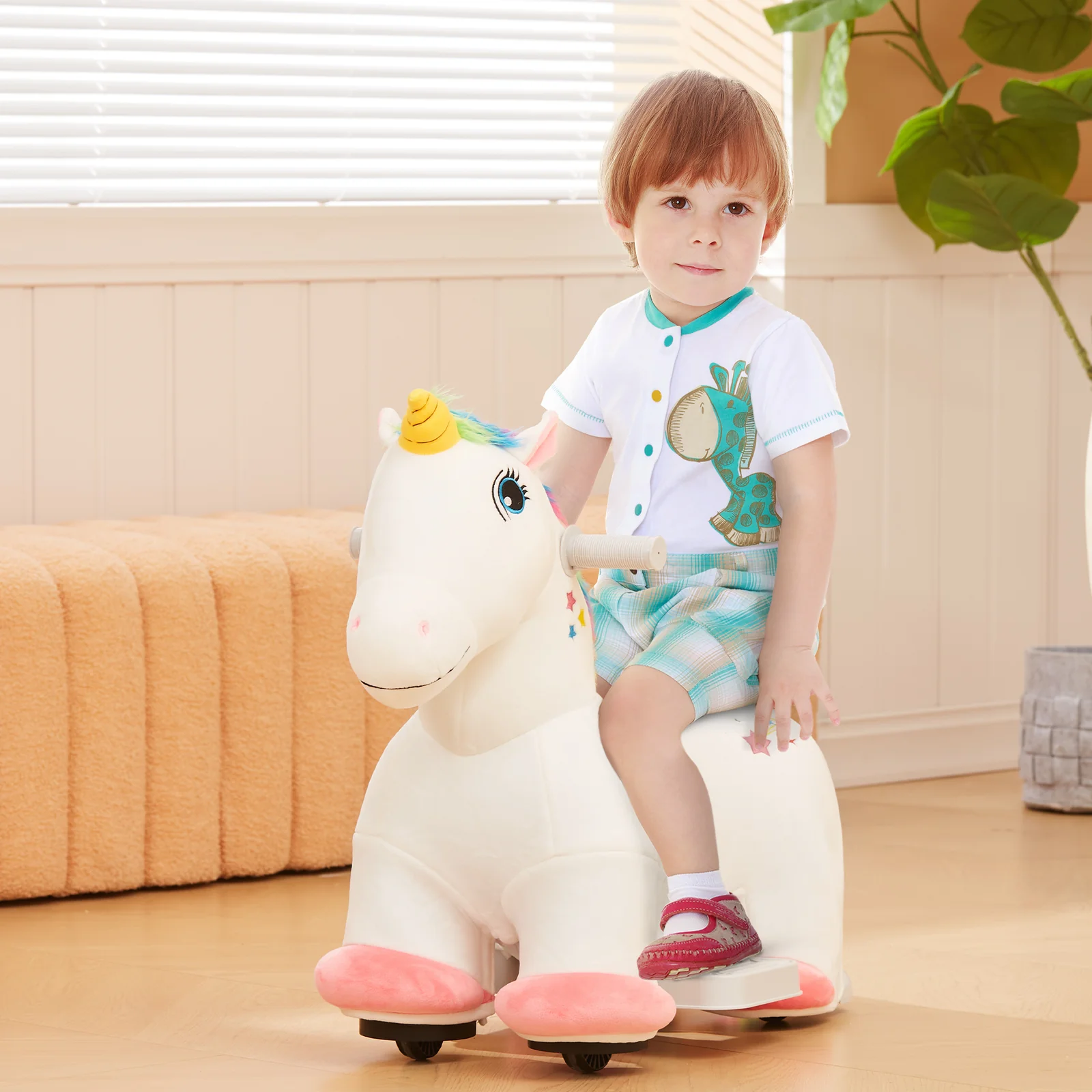 6V Battery-Powered Kids Electric Ride-On Unicorn Toy Animal - Image 9