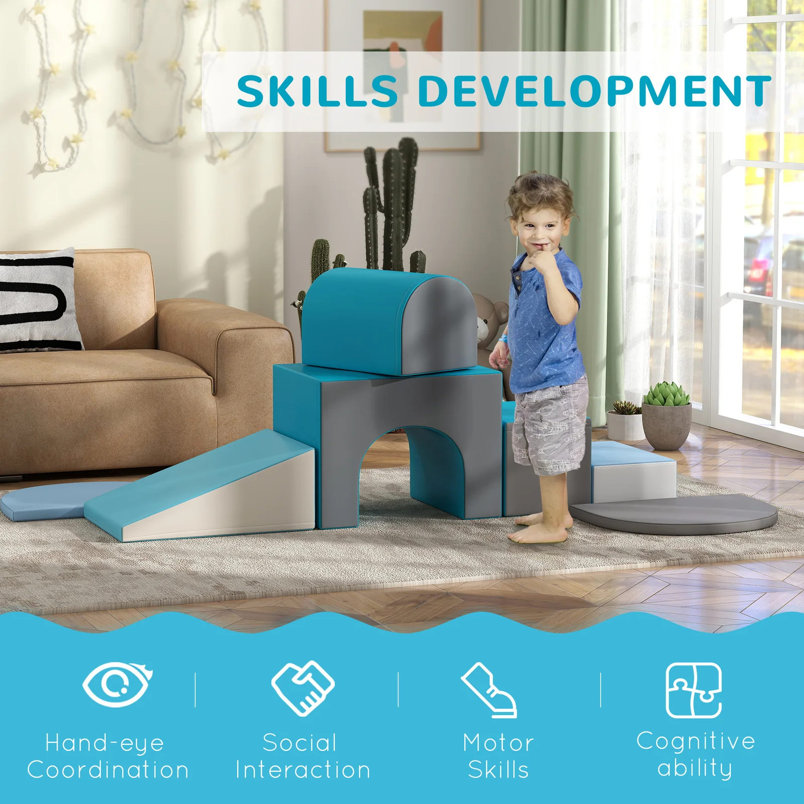 7-Piece Soft Baby Play Set Toddler Crawling Climber for Creative Development - Image 4