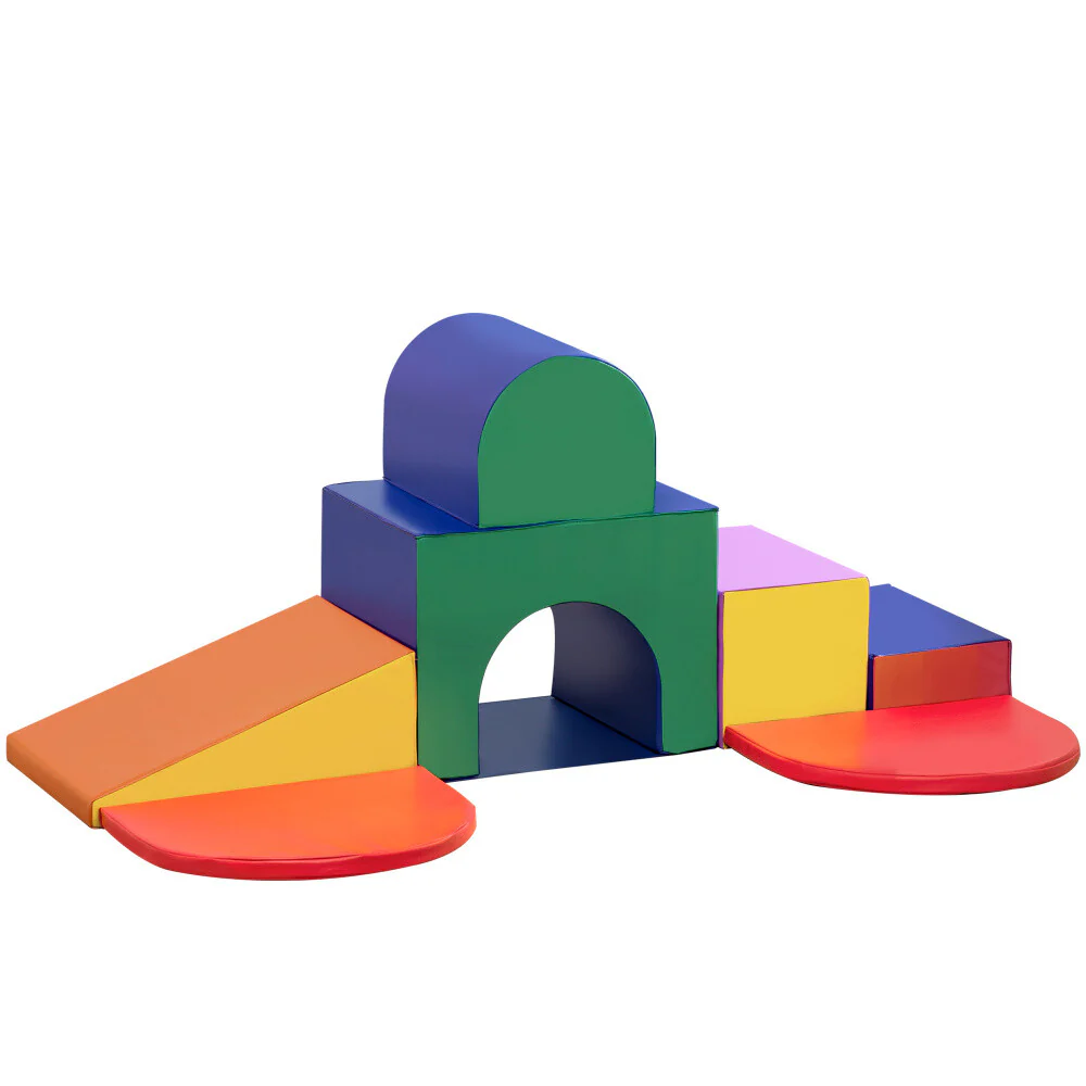 7-Piece Soft Play Climber for Toddlers with Easy-Clean Multicolor Surface - Image 10