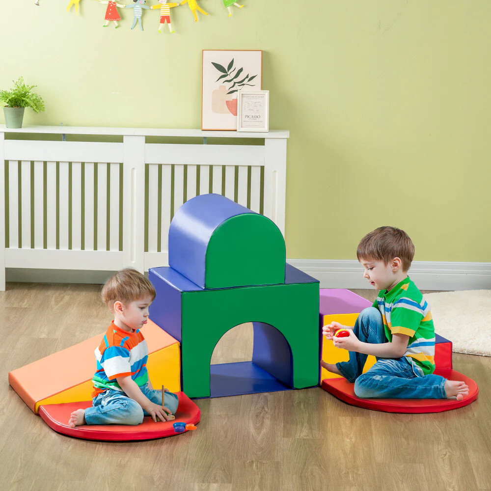 7-Piece Soft Play Climber for Toddlers with Easy-Clean Multicolor Surface - Image 8