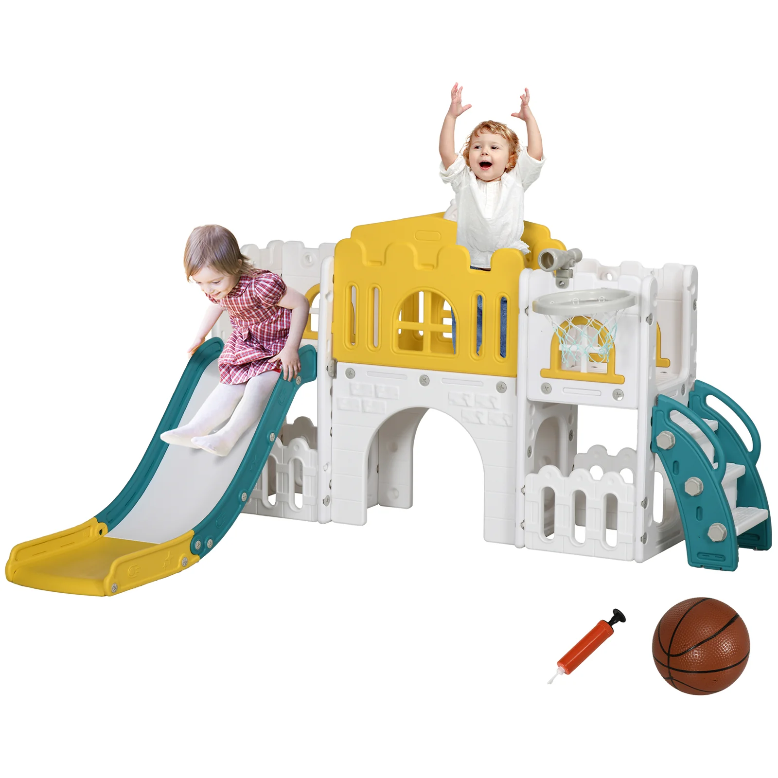 8-Inch Toddler Slide Indoor Playset for Kids Ages 1-3 Years