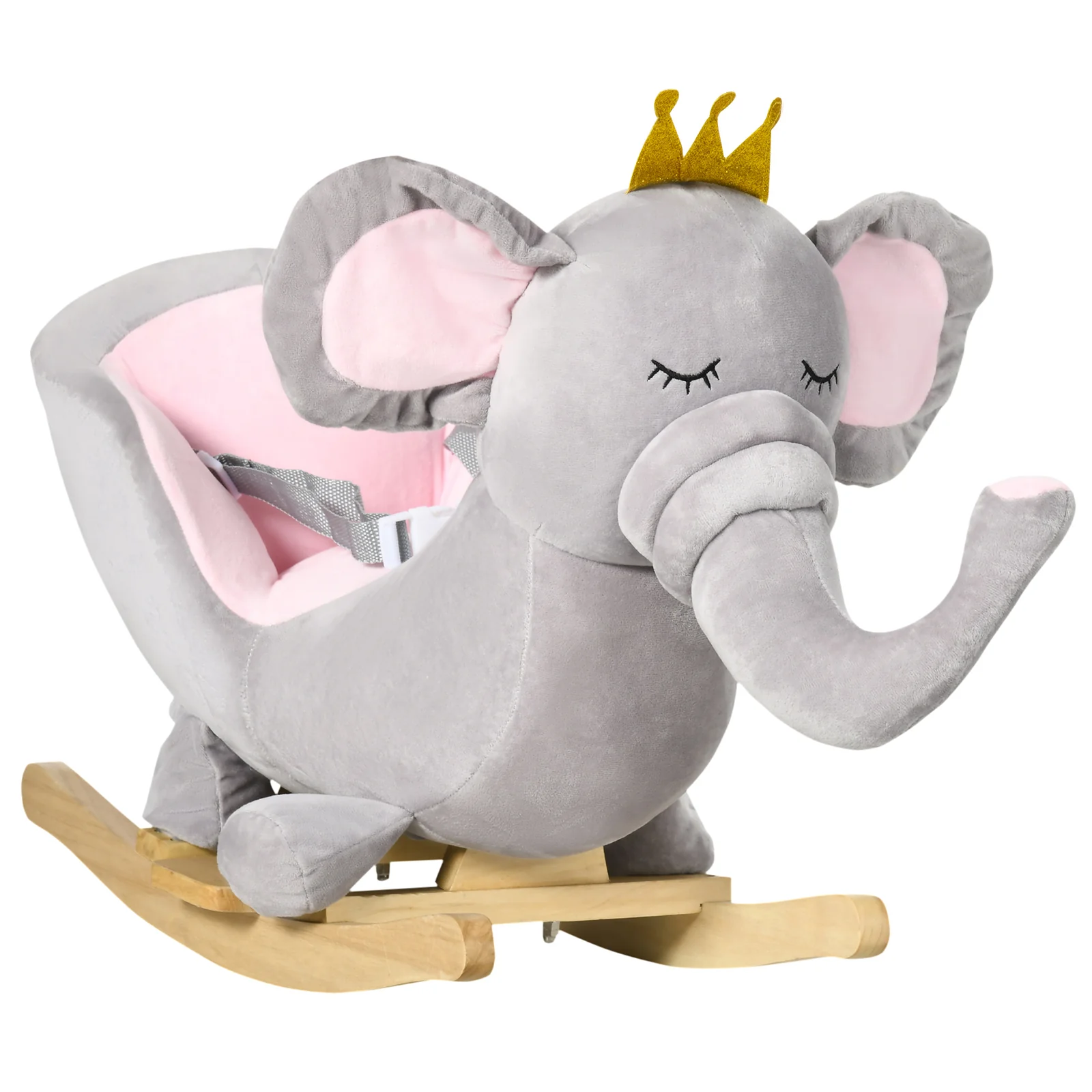 Baby Toddler Rocking Elephant and Horse Chair Toy with Sound