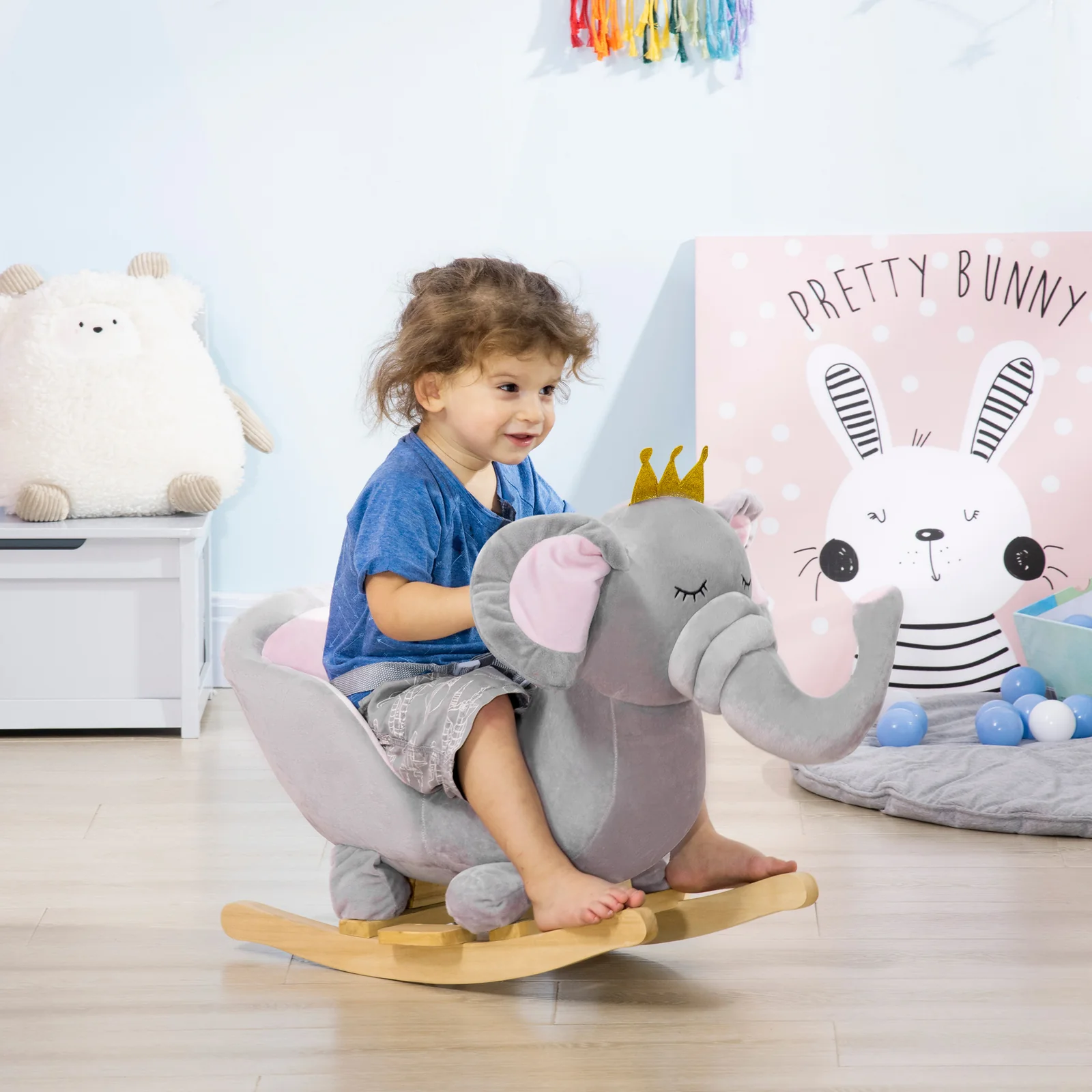 Baby Toddler Rocking Elephant and Horse Chair Toy with Sound - Image 11