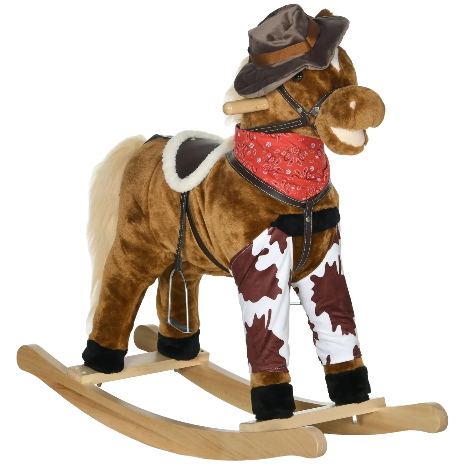Large Deluxe Baby Rocking Horse with Realistic Animal Design - Image 11