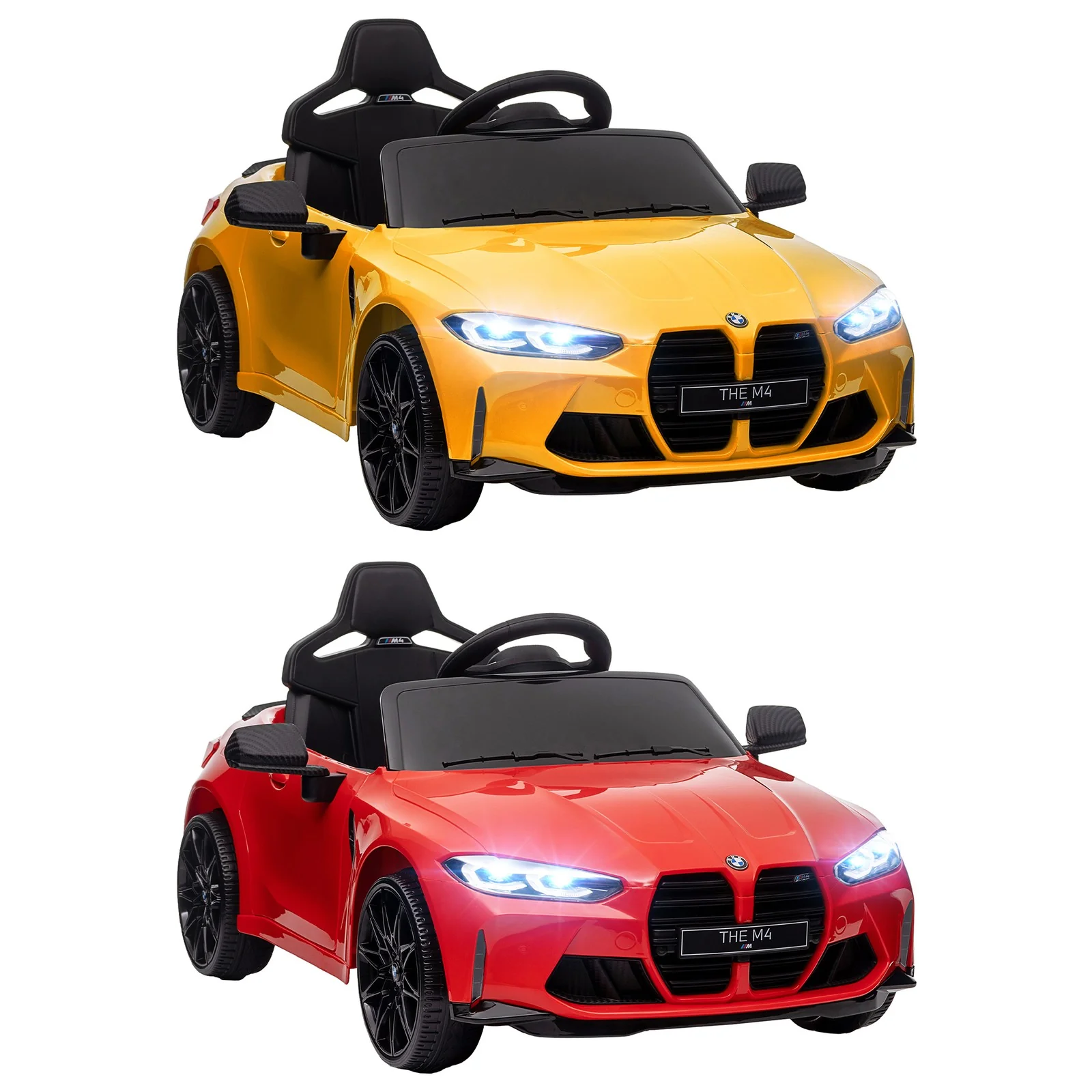 Licensed 12V BMW M4 Ride-On Car with Handle Attachment - Image 12