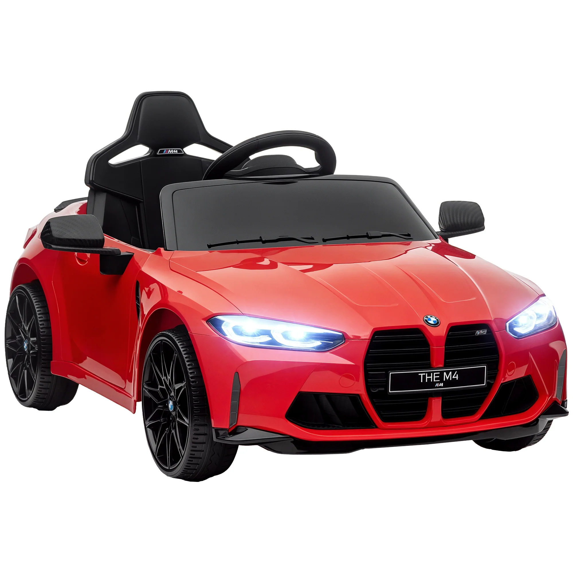 Licensed 12V BMW M4 Ride-On Car with Handle Attachment - Image 15