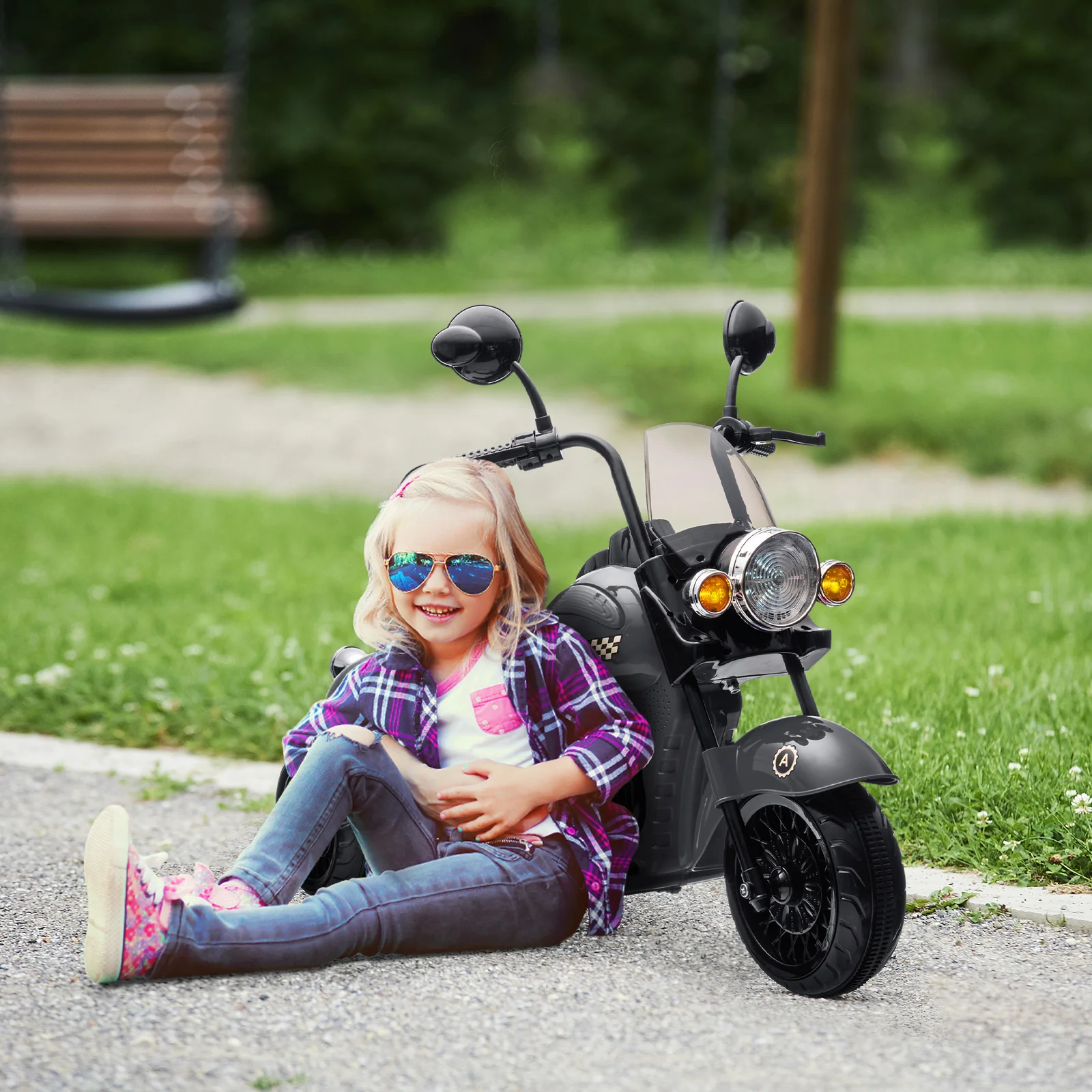 Electric 3-Wheel Kids Motorcycle 6V Battery-Powered Chopper Ride-On Toy - Image 7