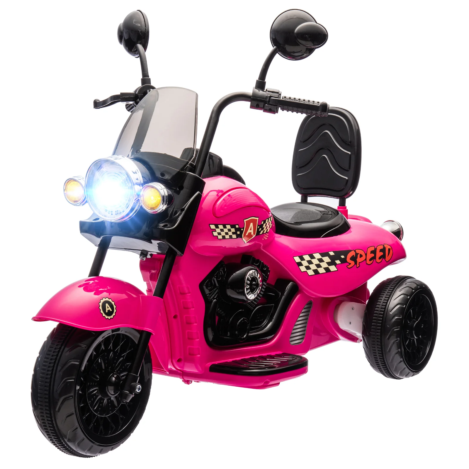Electric 3-Wheel Kids Motorcycle 6V Battery-Powered Chopper Ride-On Toy