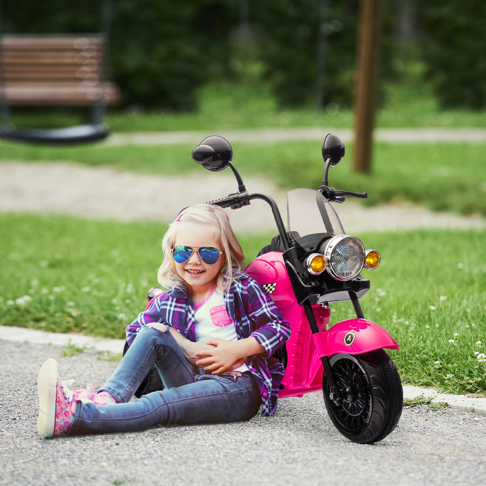 Electric 3-Wheel Kids Motorcycle 6V Battery-Powered Chopper Ride-On Toy - Image 8