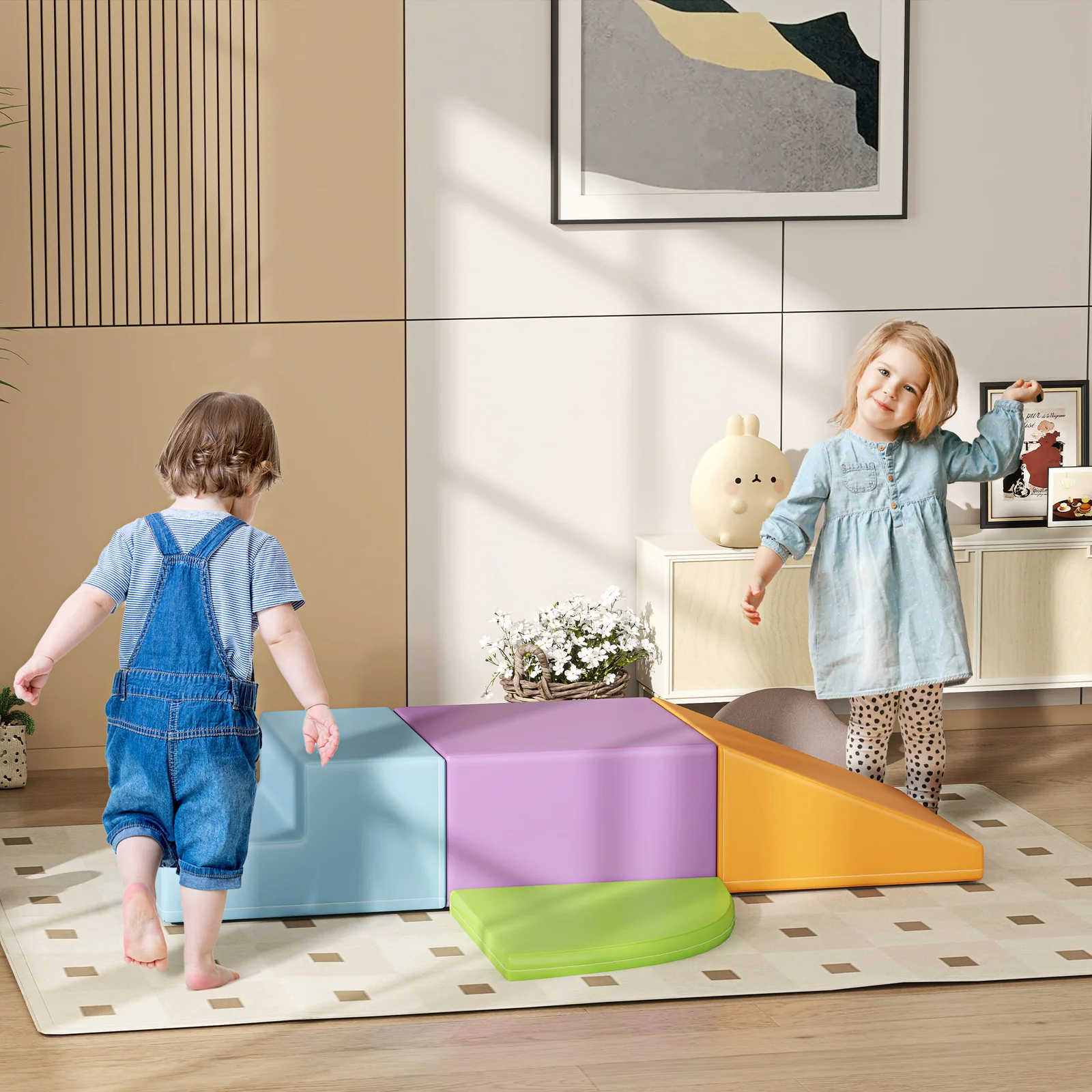 Foam Play Set for Toddlers and Children, Soft 4-Piece Easy-to-Clean Indoor Toys - Image 7