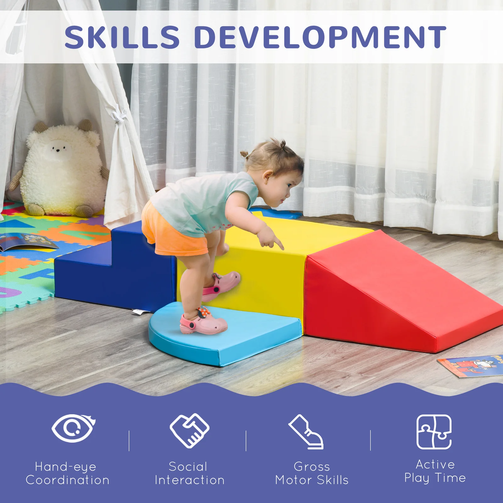 4-Piece Soft Foam Play Set for Toddlers and Children – Easy to Clean and Safe - Image 6