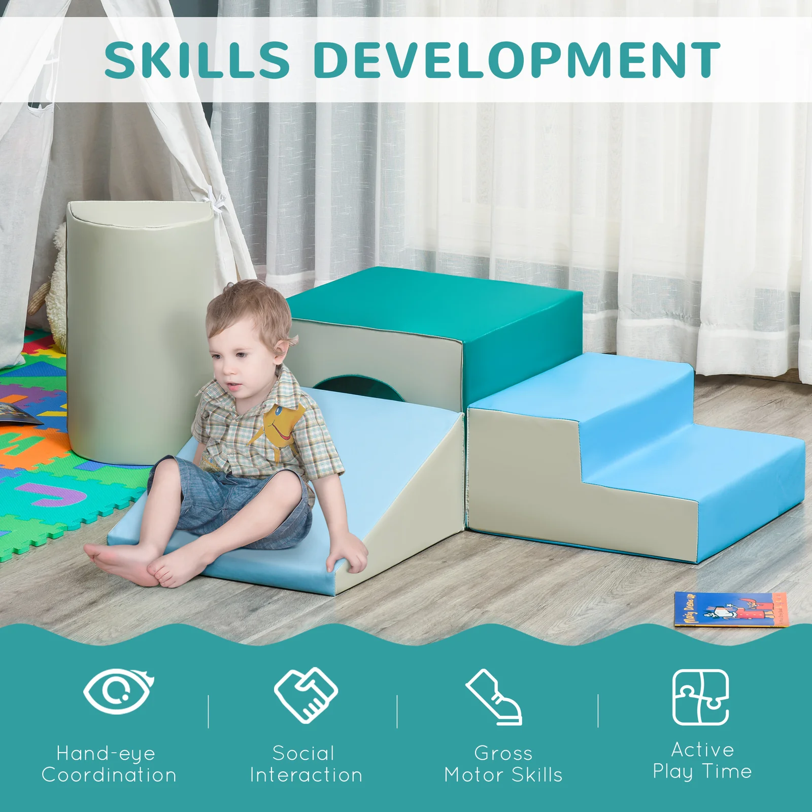 Foam Play Set for Toddlers and Children 4-Piece Soft, Safe, and Easy-to-Clean - Image 6