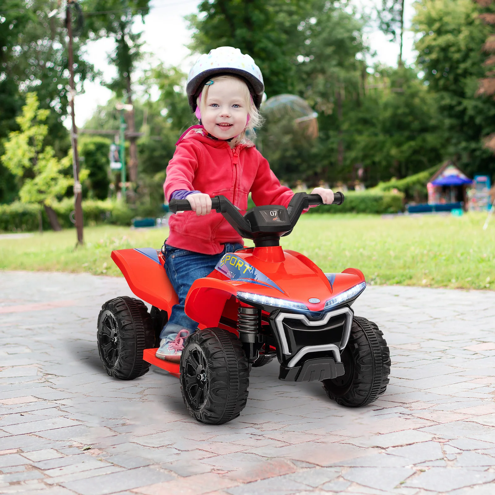 Kids 6V Ride-On ATV Quad with Rechargeable Battery and 1.6 MPH Max Speed - Image 8