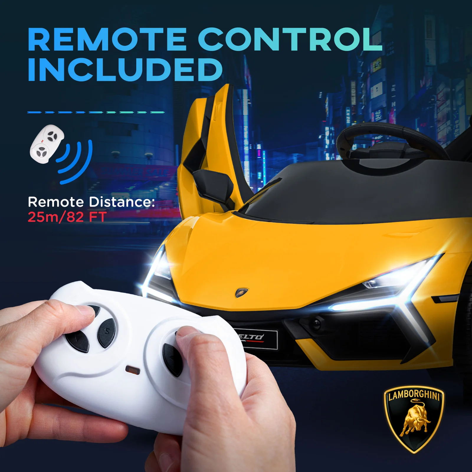 Licensed 12V Lamborghini Revuelto Kids Electric Battery-Powered Ride-On Car - Image 2
