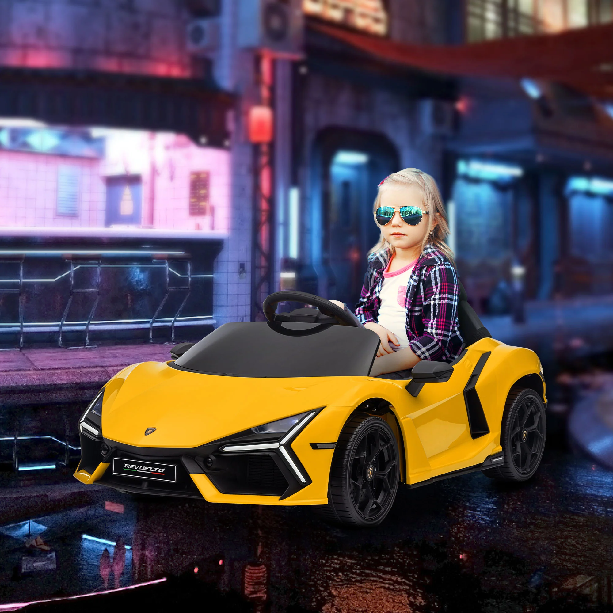Licensed Lamborghini Revuelto Kids Ride-On Car with Suspension