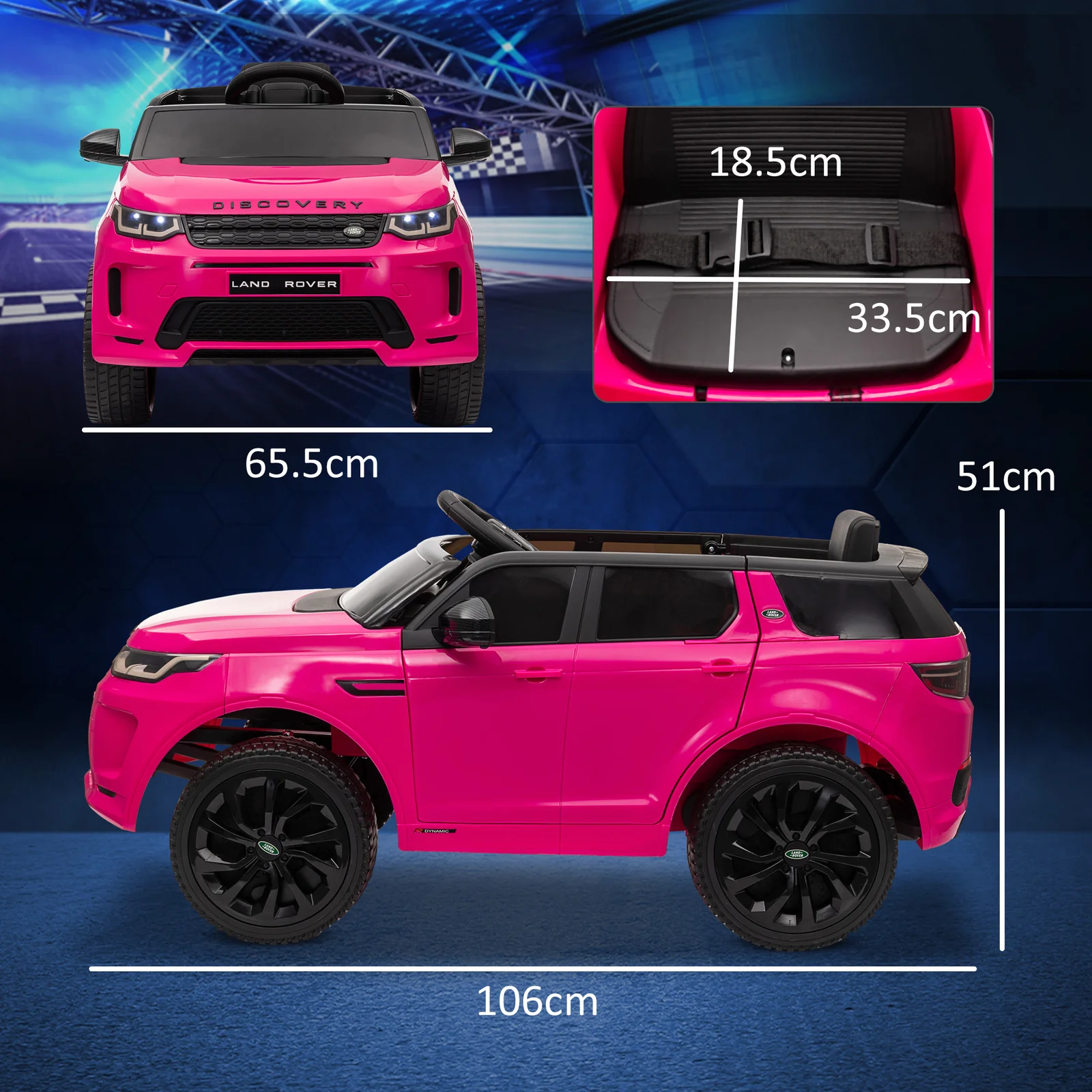 Licensed 12V Land Rover Discovery Sport Kids Ride-On Battery Car - Image 6
