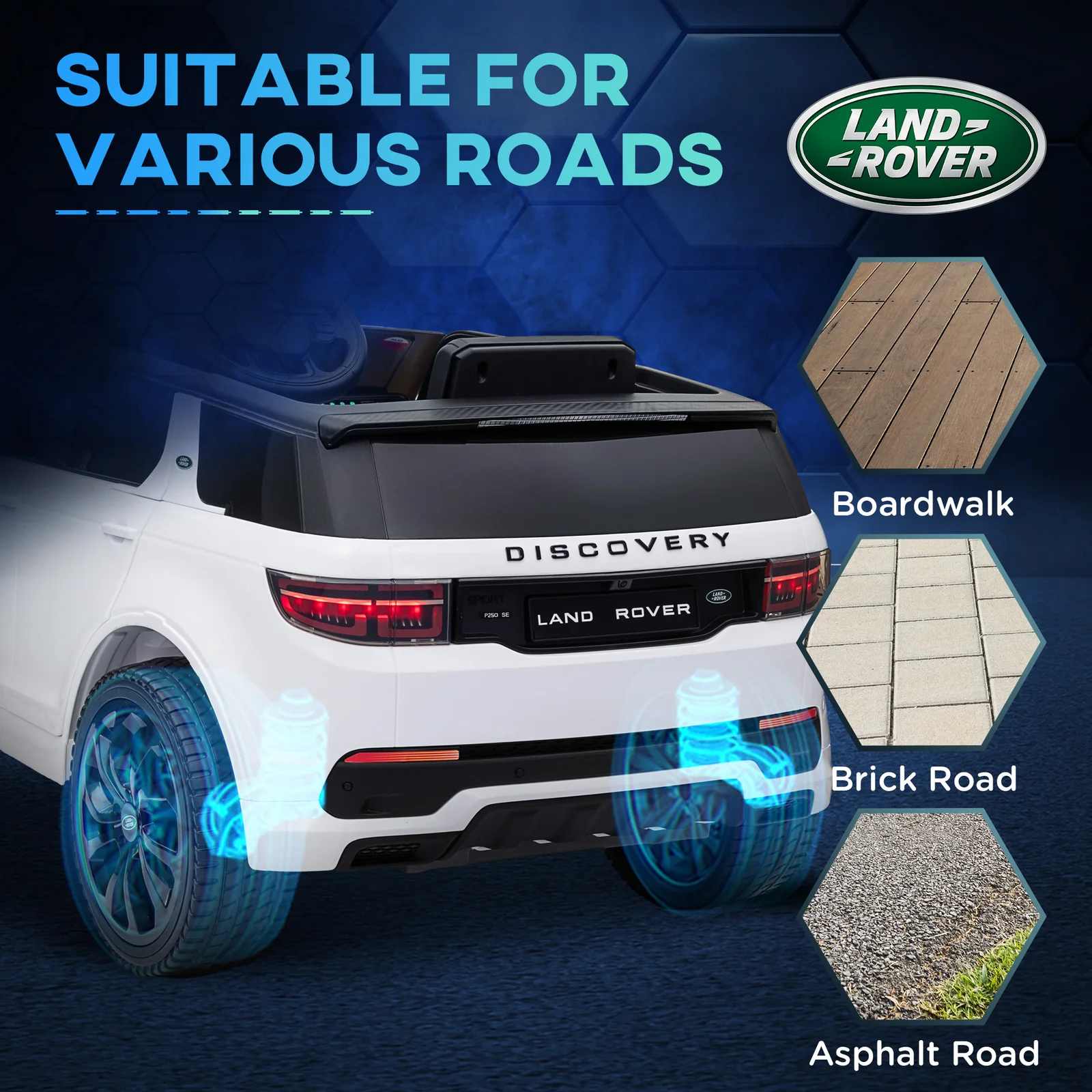 Licensed 12V Land Rover Discovery Sport Kids Battery-Powered Ride-On Car - Image 2