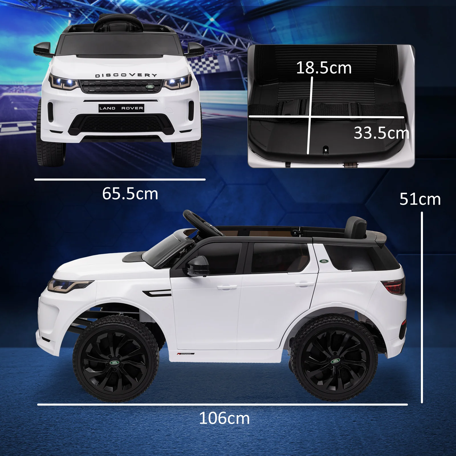 Licensed 12V Land Rover Discovery Sport Kids Battery-Powered Ride-On Car - Image 6