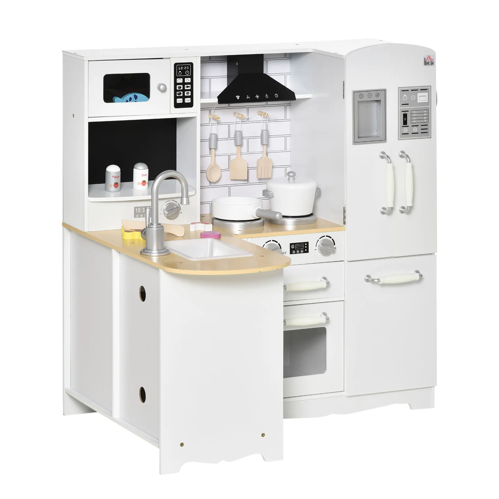 Large Play Kitchen with Complete Set of Modern Pretend Appliances - Image 11