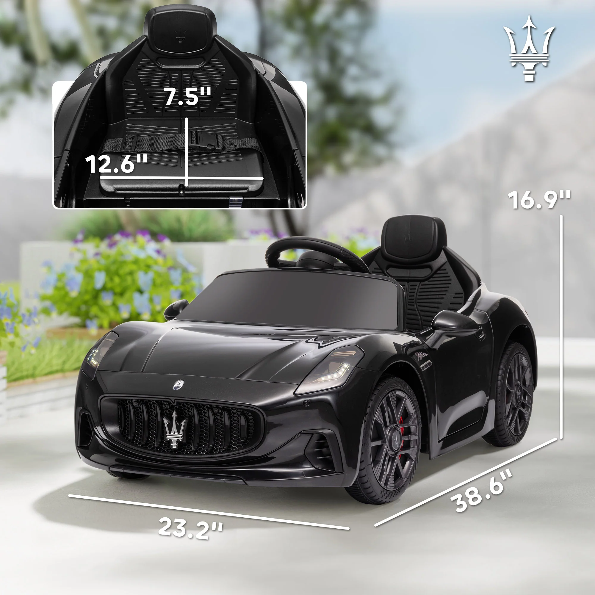 Licensed 12V Kids Electric Maserati Gran Turismo Ride-On Car - Image 14