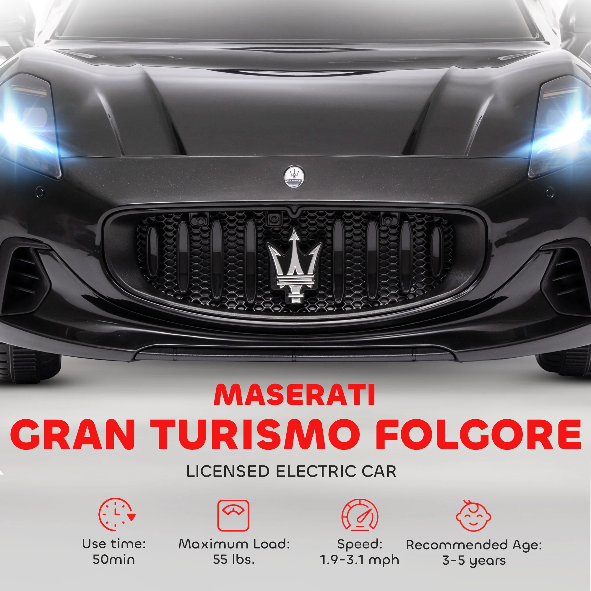 Licensed 12V Kids Electric Maserati Gran Turismo Ride-On Car - Image 17