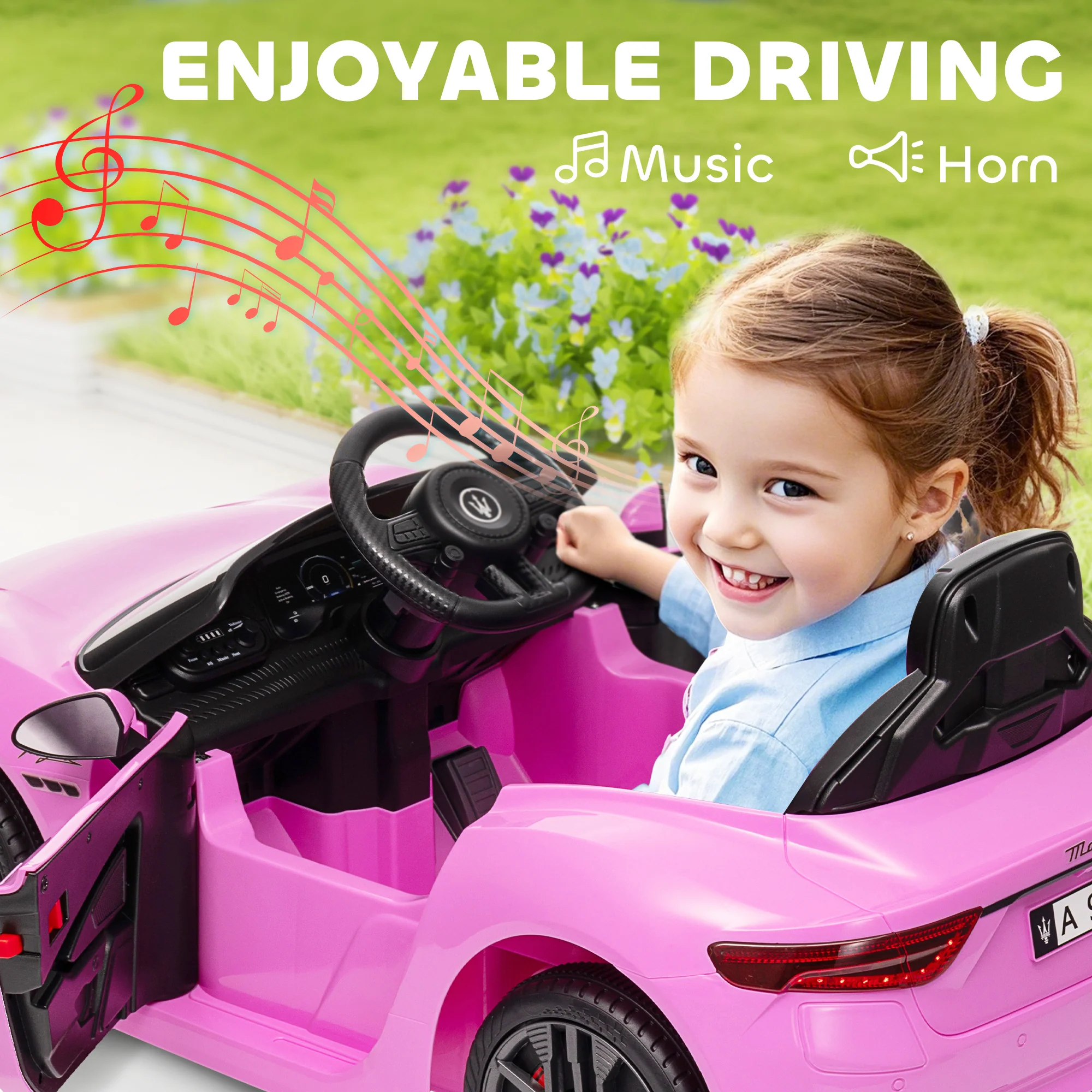 Licensed 12V Kids Electric Maserati Gran Turismo Ride-On Car - Image 8