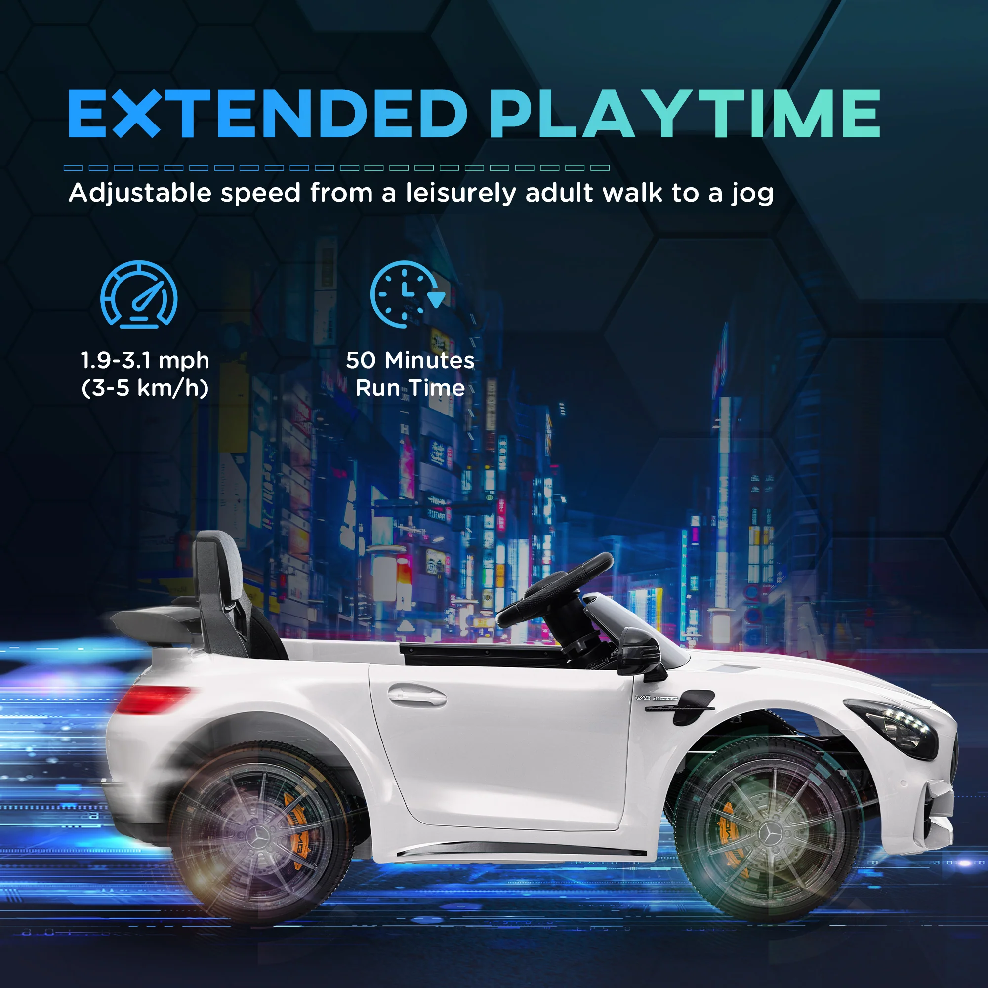 Licensed 12V Mercedes-Benz AMG GTR Kids Ride-On Car with Remote Control - Image 10
