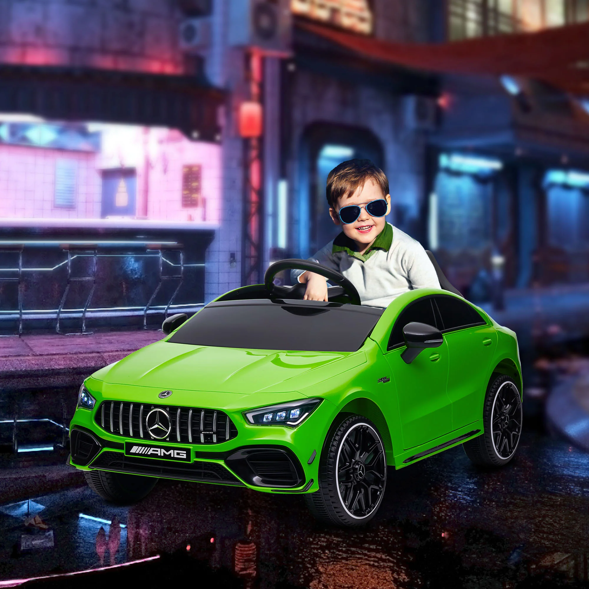 Licensed Mercedes AMG 12V Electric Ride-On Car for Kids with Remote Control