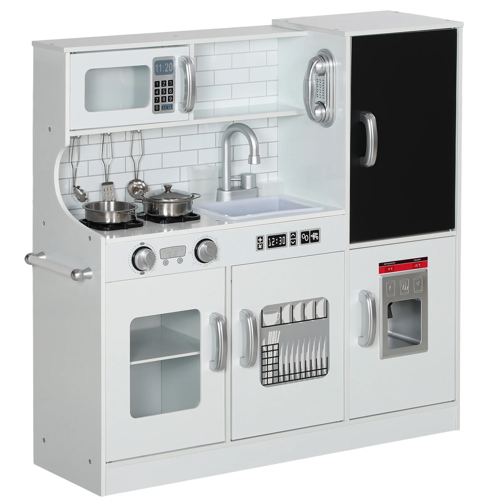 Kids Pretend Play Kitchen Set with Toy Phone