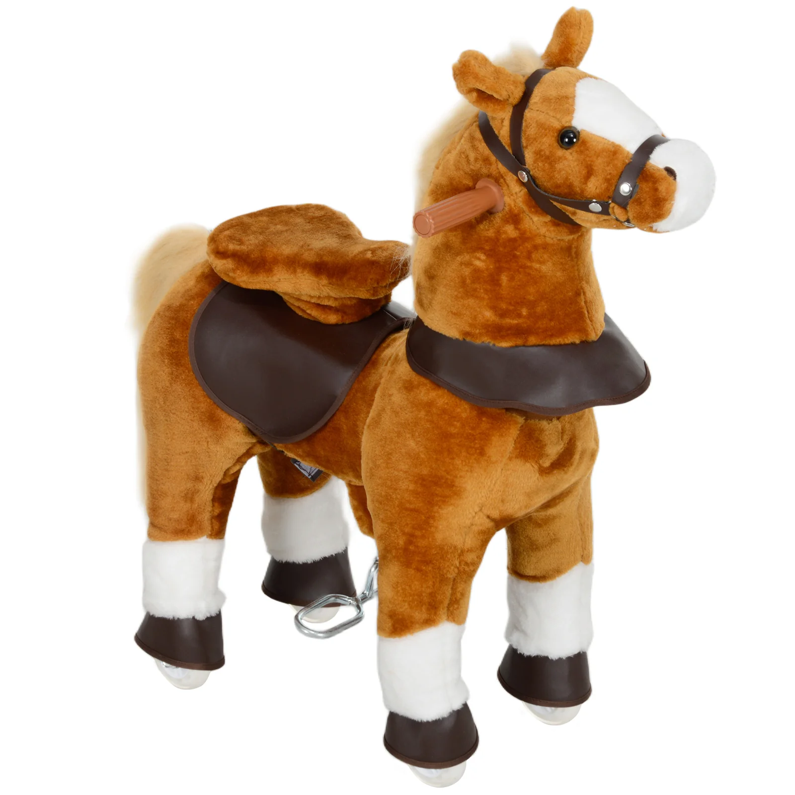 Deluxe Kids Ride-On Walking Horse Toy with Wheels