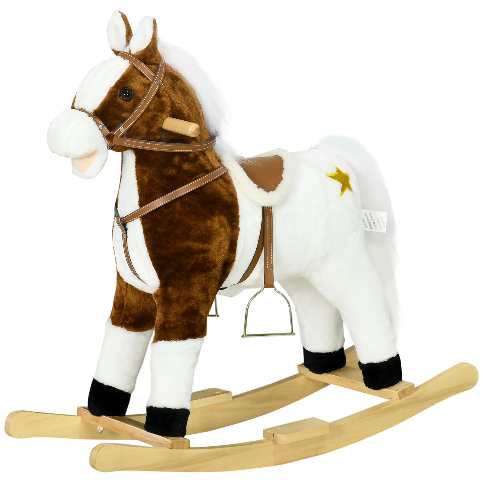 Toddler Rocking Horse with Sound and Saddle Ride-On Toy Gift for Ages 3 - Image 10