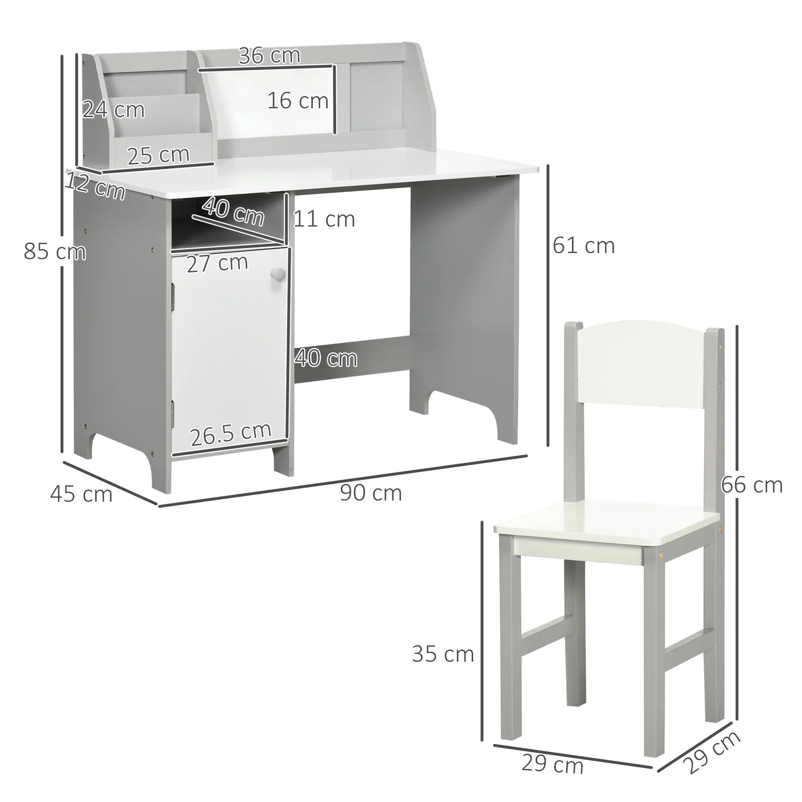 Toddler Desk and Chair Set Kids Writing and Study Table for Children - Image 6