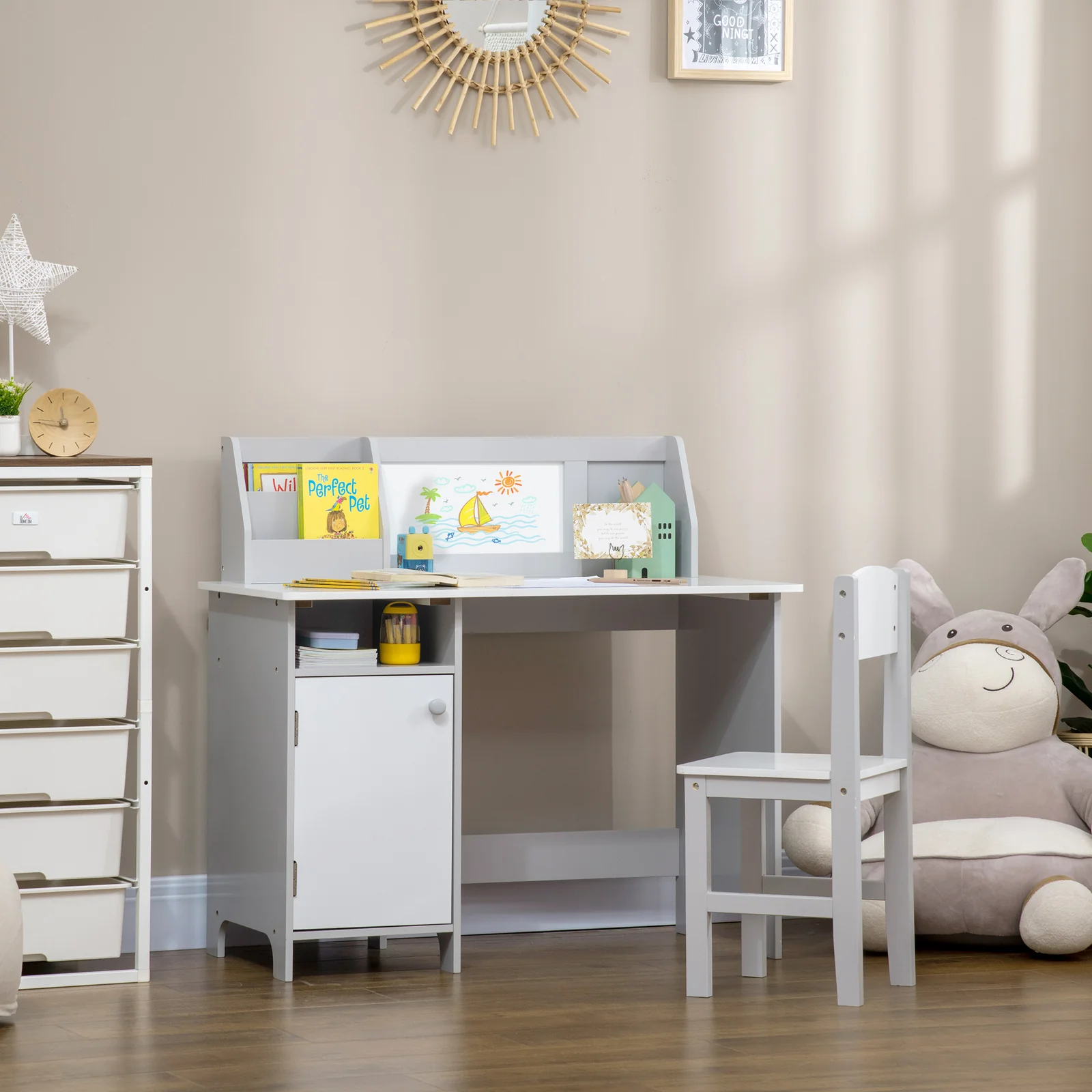 Toddler Desk and Chair Set Kids Writing and Study Table for Children - Image 8