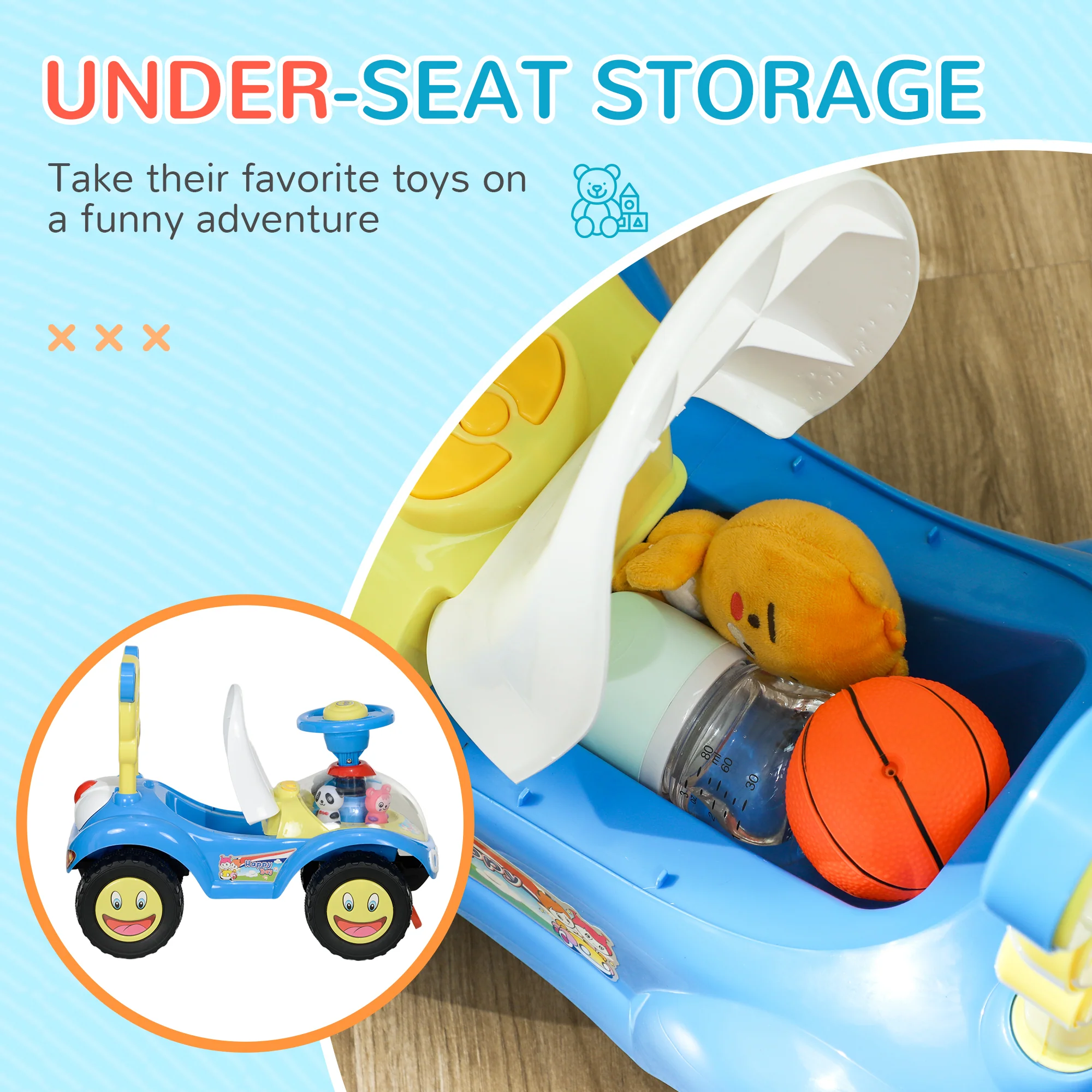 Toddler Push Car with Foot-to-Floor Sliding for Kids - Image 19