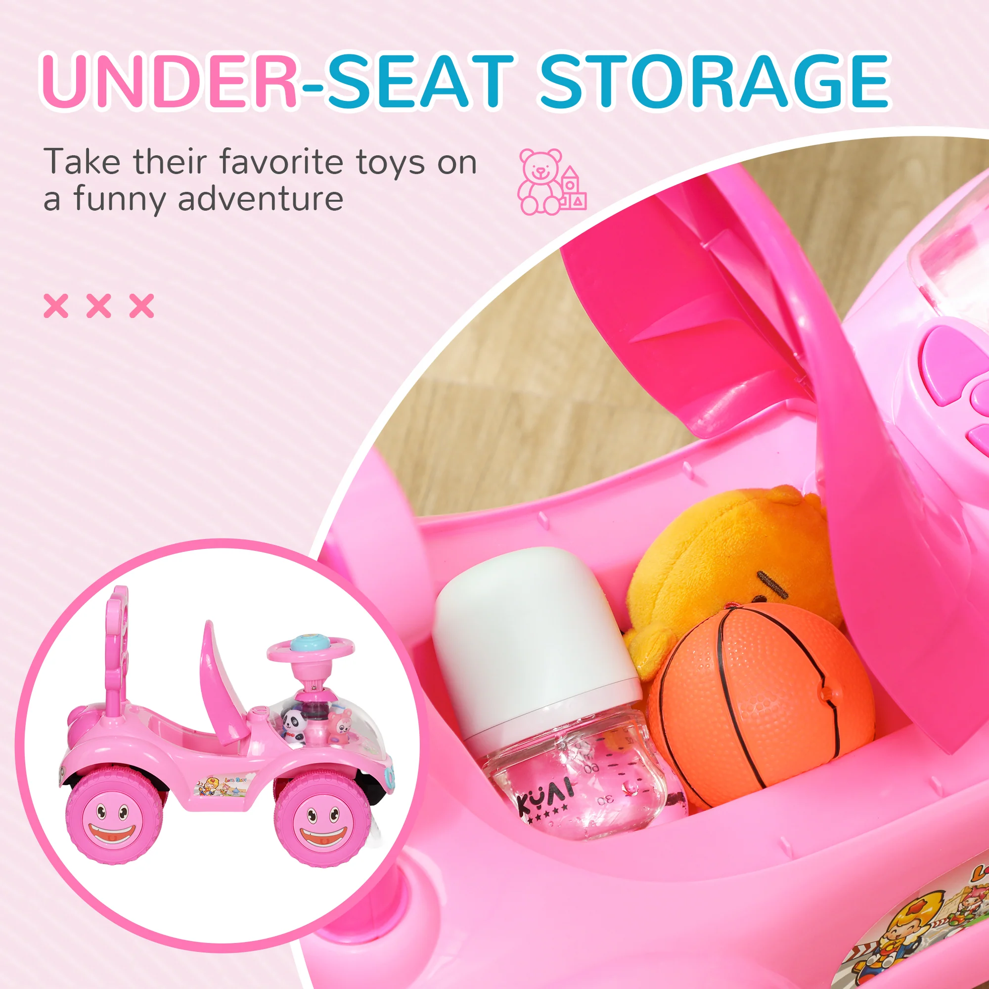 Toddler Push Car with Foot-to-Floor Sliding for Kids - Image 7
