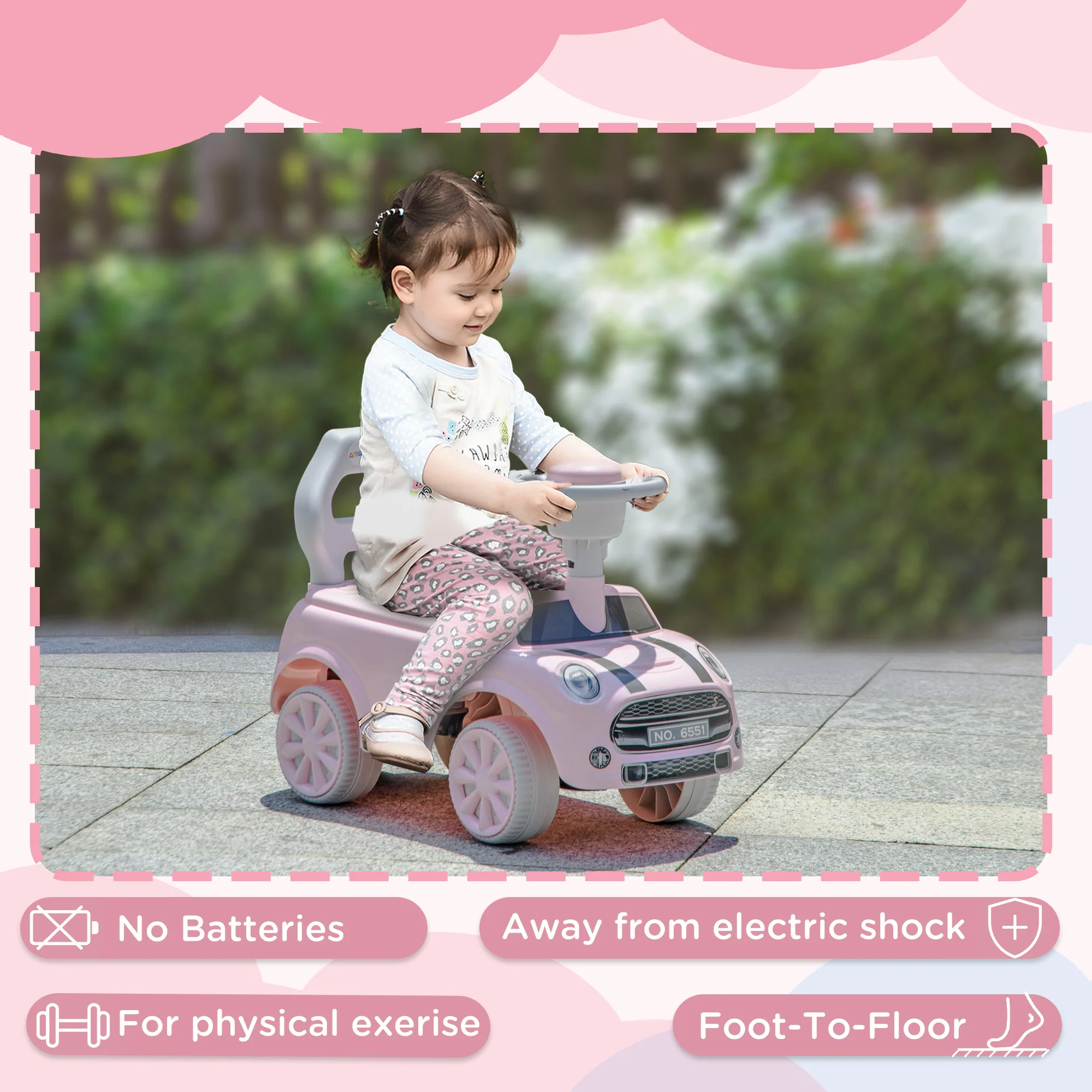 Toddler Foot-to-Floor Ride-On Sliding Car Toy - Image 7