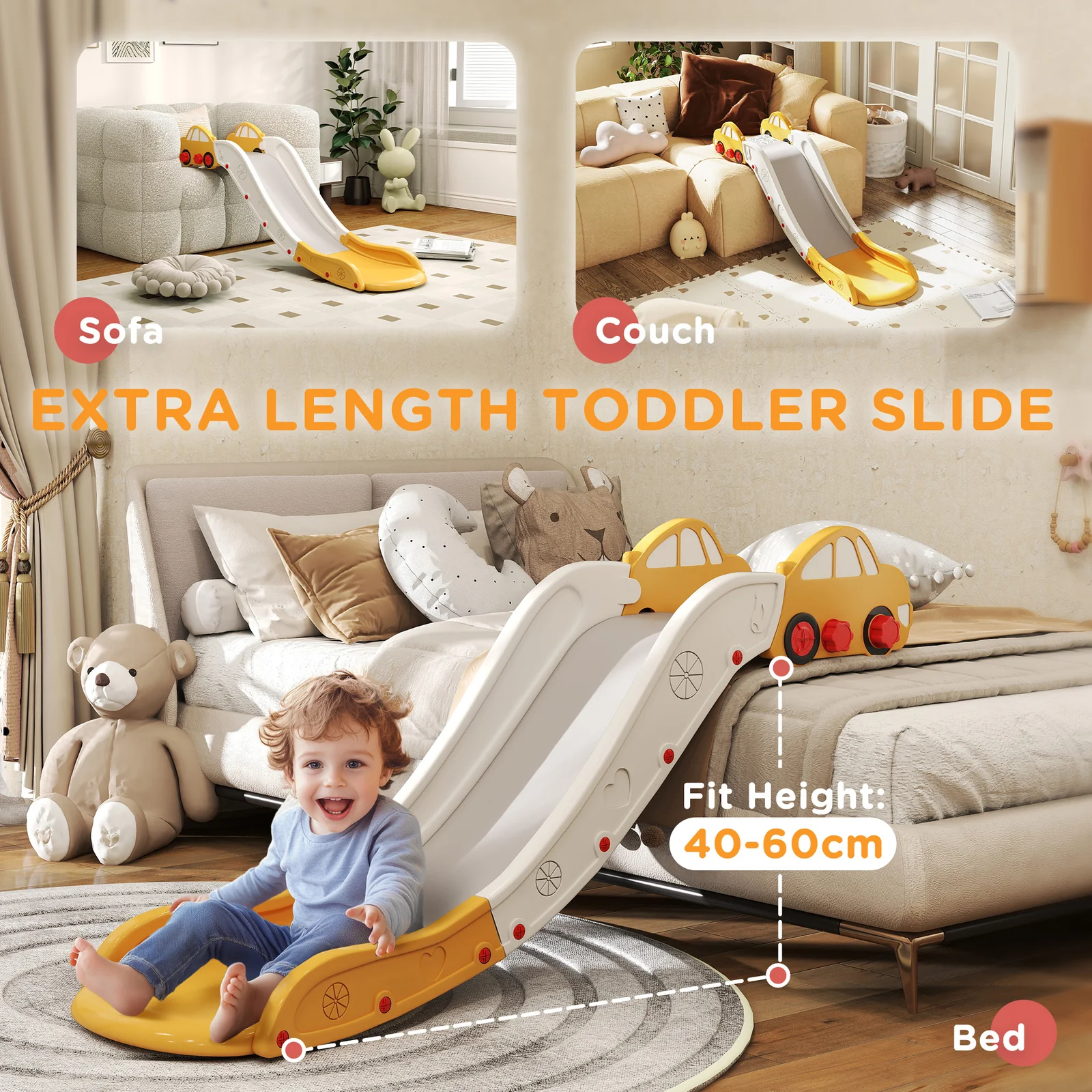 Toddler Indoor Extra-Length Couch Slide for Bed and Sofa - Image 5