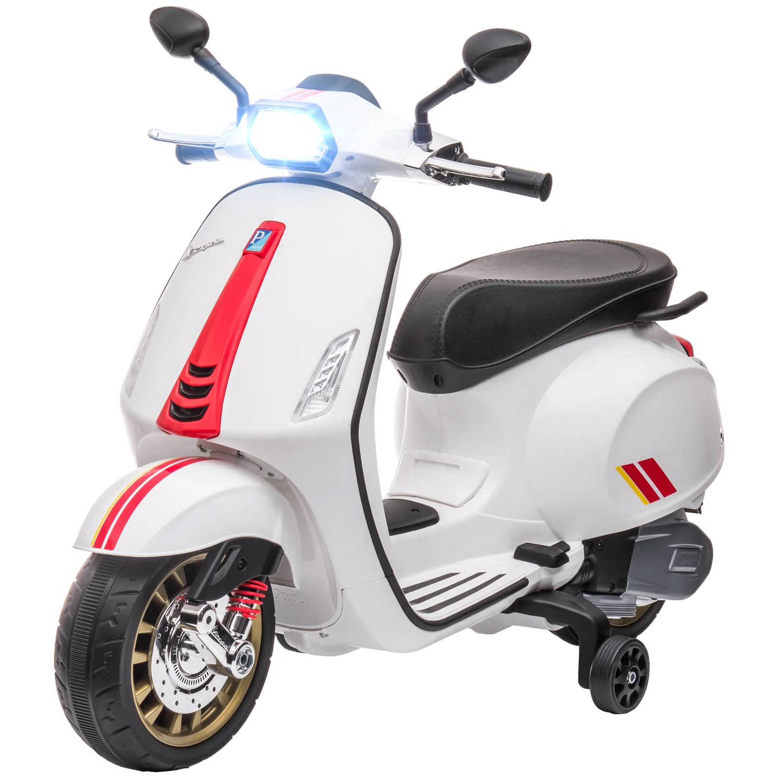 Licensed Vespa 6V Electric Motorcycle for Toddlers and Kids with Battery - Image 10