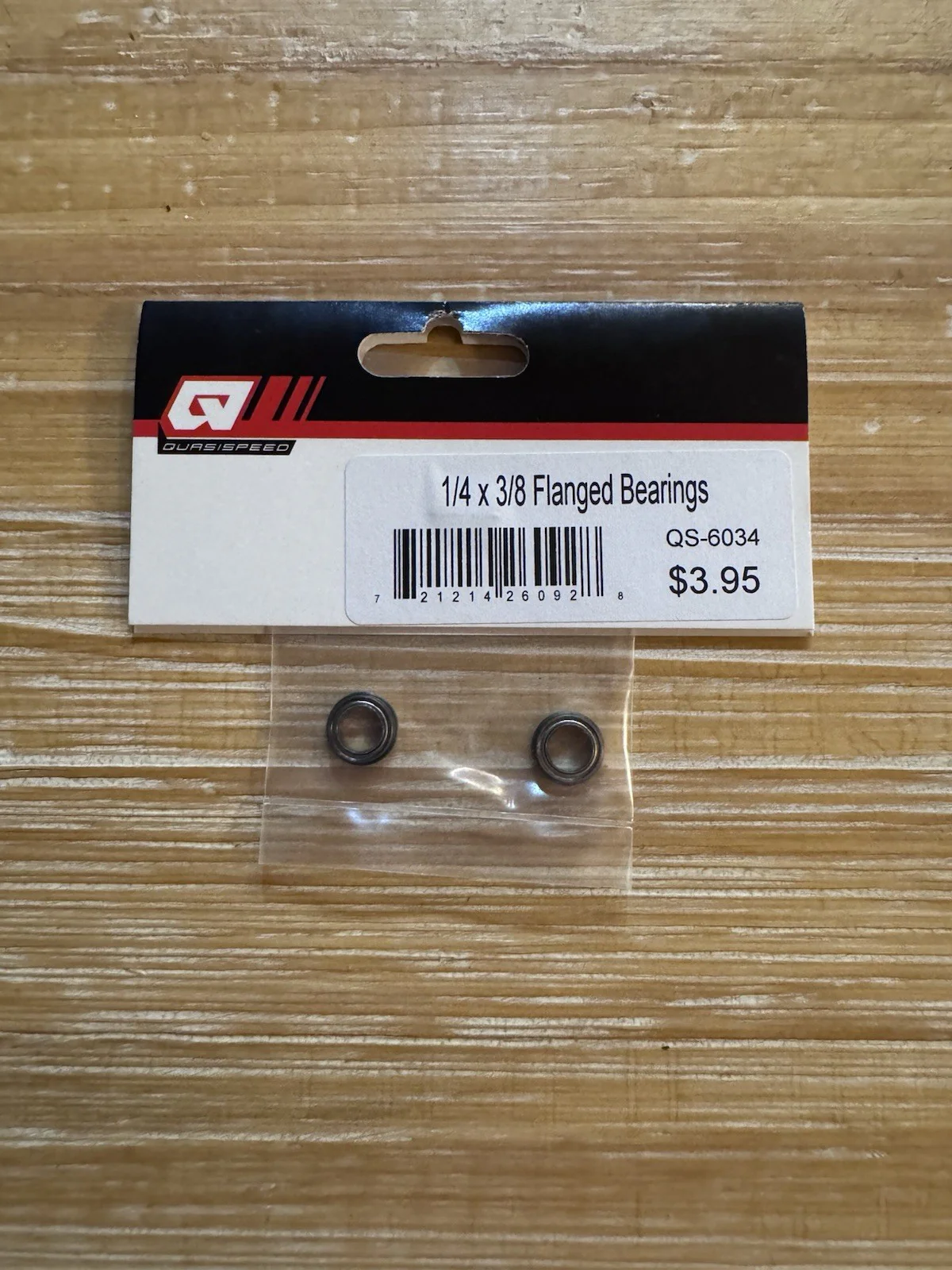 New Sealed 1/4 x 3/8 Flanged Bearings Model QS-6034 - Image 3