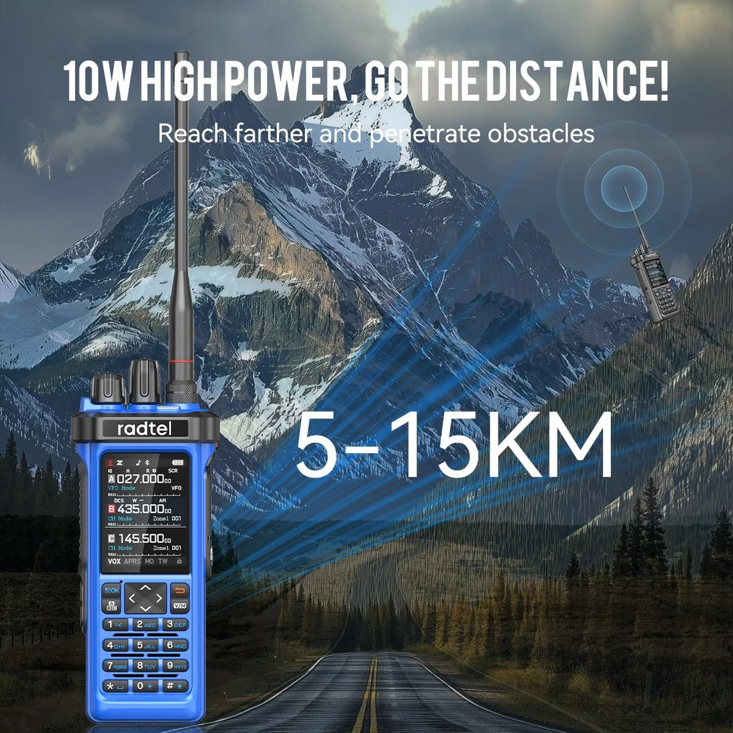 Radtel RT-950 PRO Handheld 10W Ham Radio with GPS/APRS Functionality - Image 6