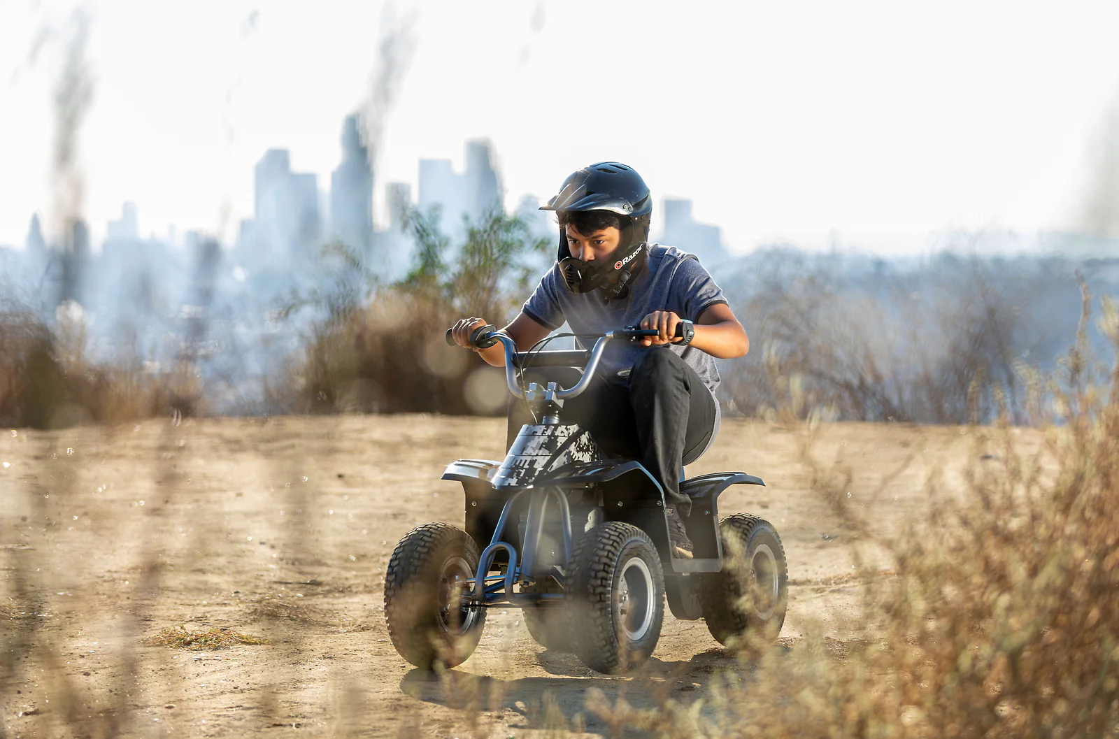 24V Electric Ride-On Dirt Quad with 12" Knobby Tires and 8 MPH Speed - Image 3