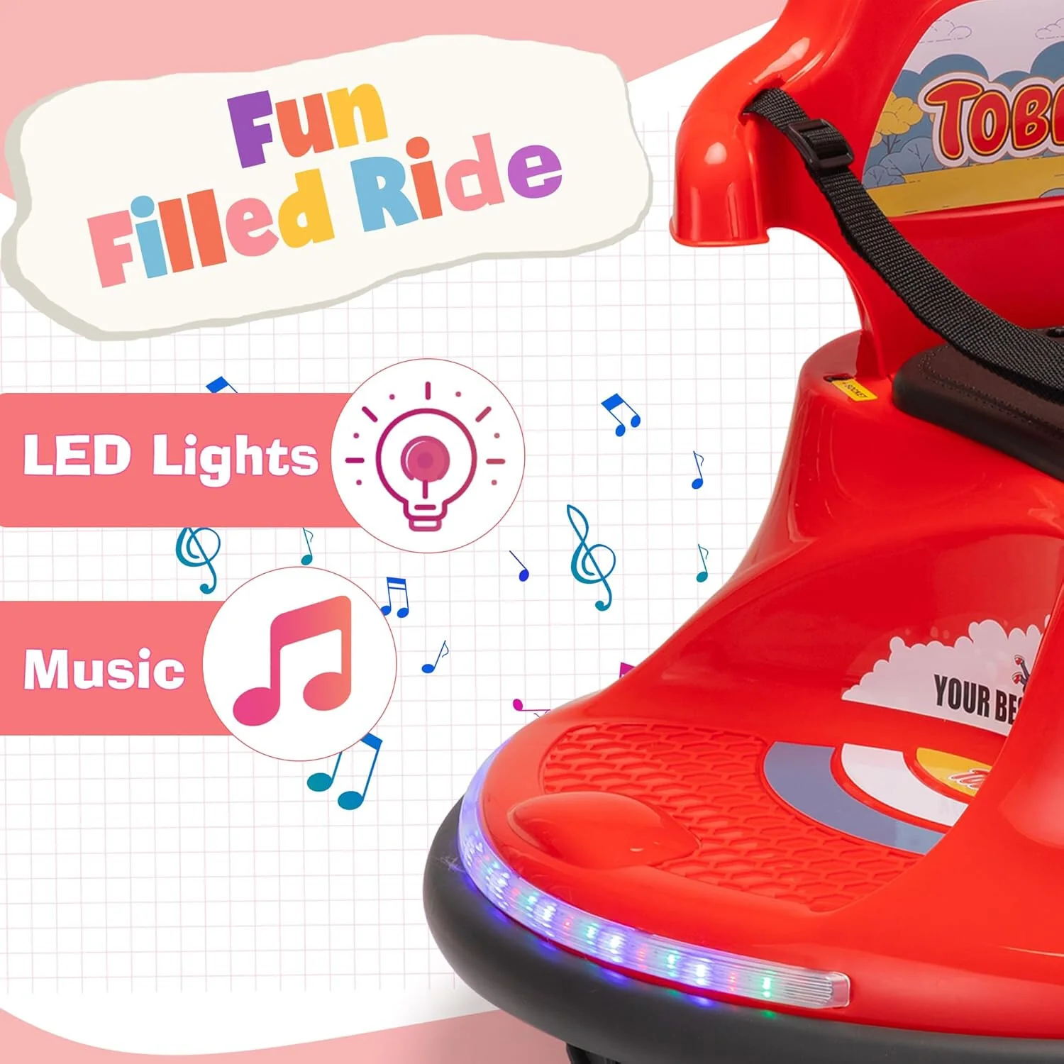 12V Electric Ride-On Snail-Shaped Toy Car for Toddlers with Bumper Protection - Image 4