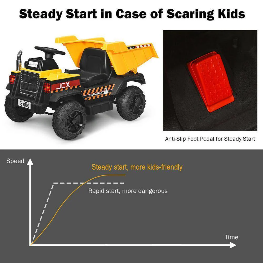 RC Construction Tractor with Electric 12-Volt Battery for Kids Ride-On Fun - Image 5