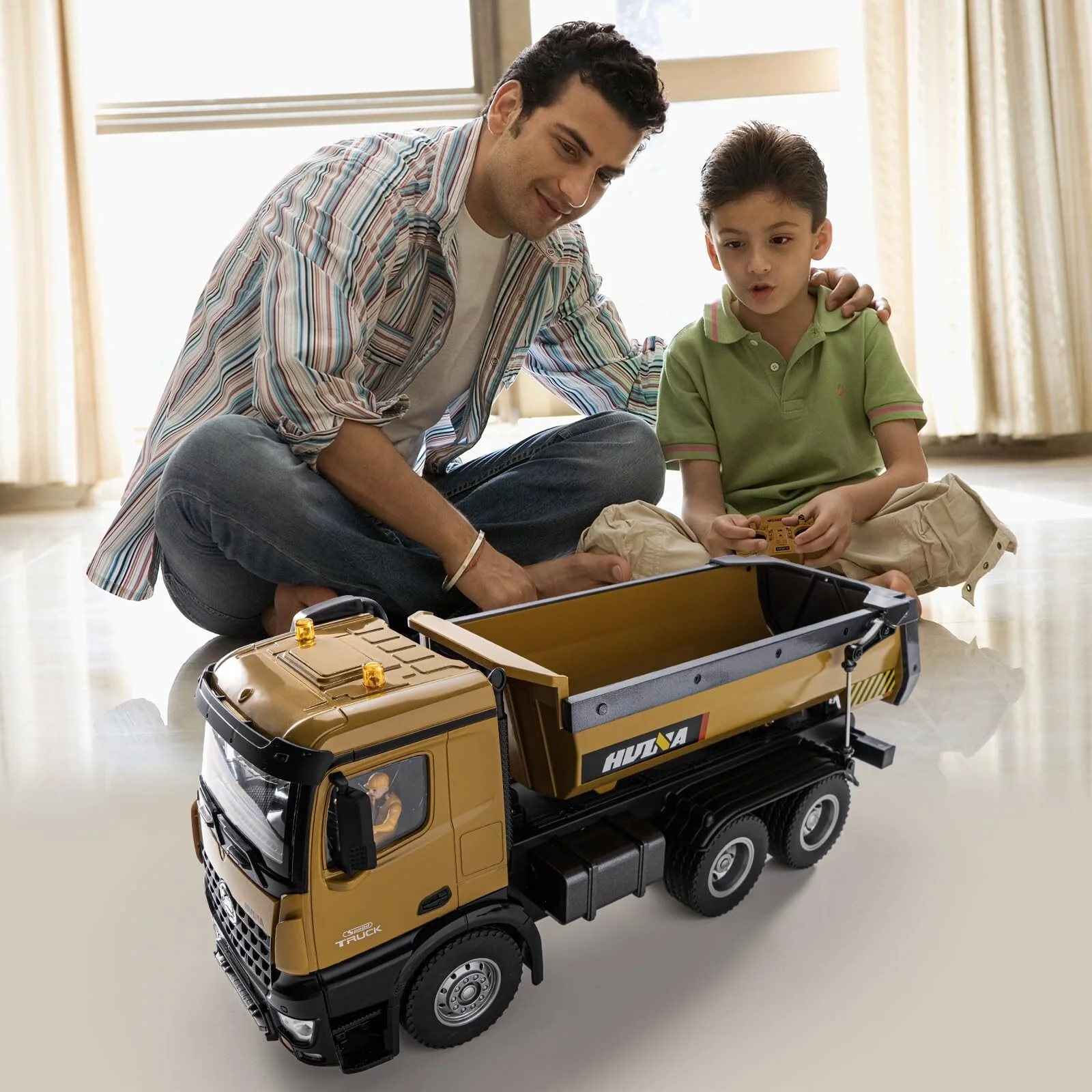 10-Channel Remote Control Heavy Duty Metal Dump Truck Toy for Boys - Image 7