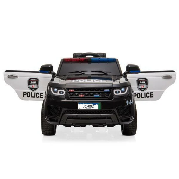 RC Kids SUV Police Car with LED Flashing Horn and Music - 12V Electric Ride On Toy - Image 6